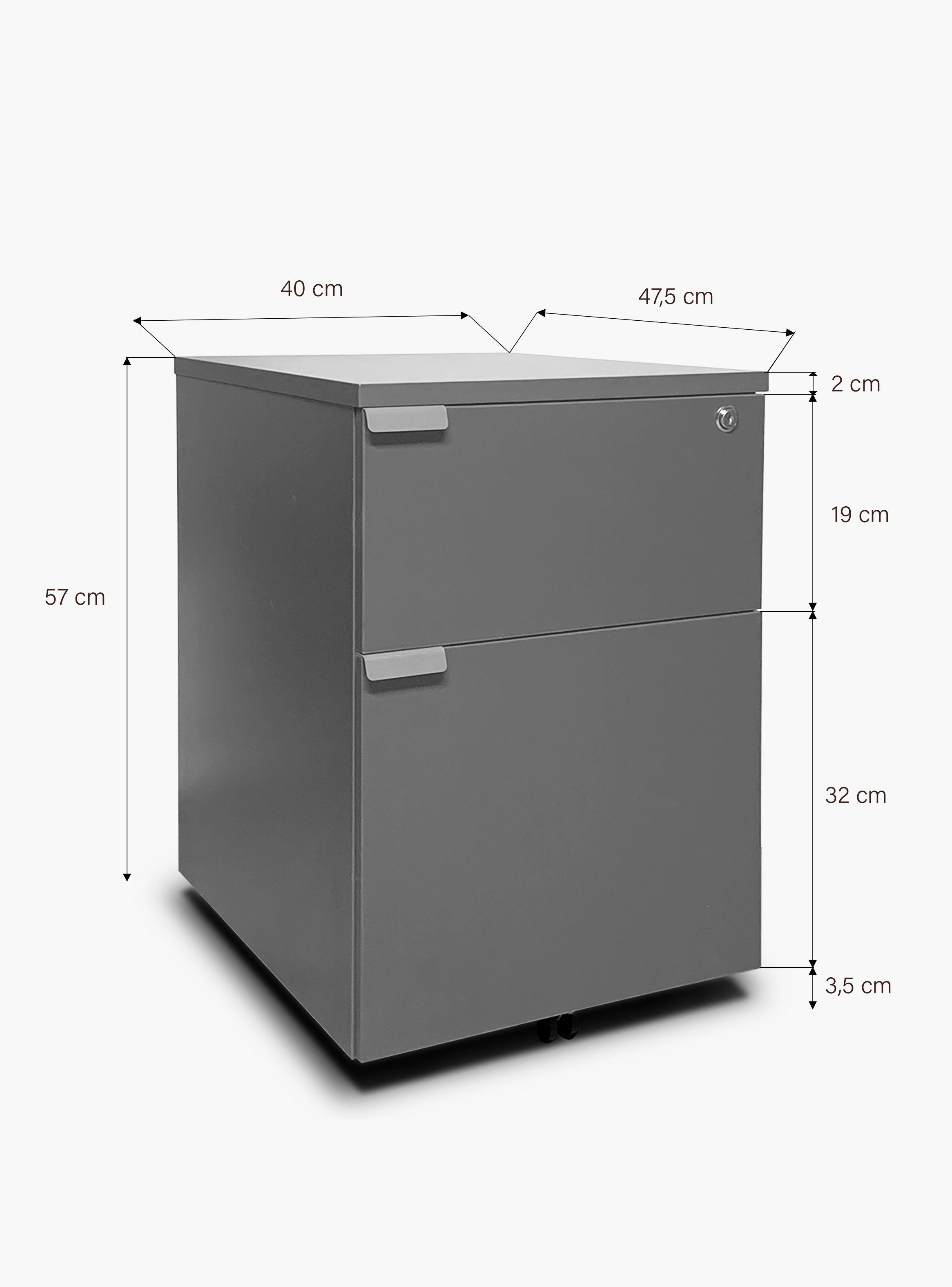 Cajonera Melamina Space BF Gris-4