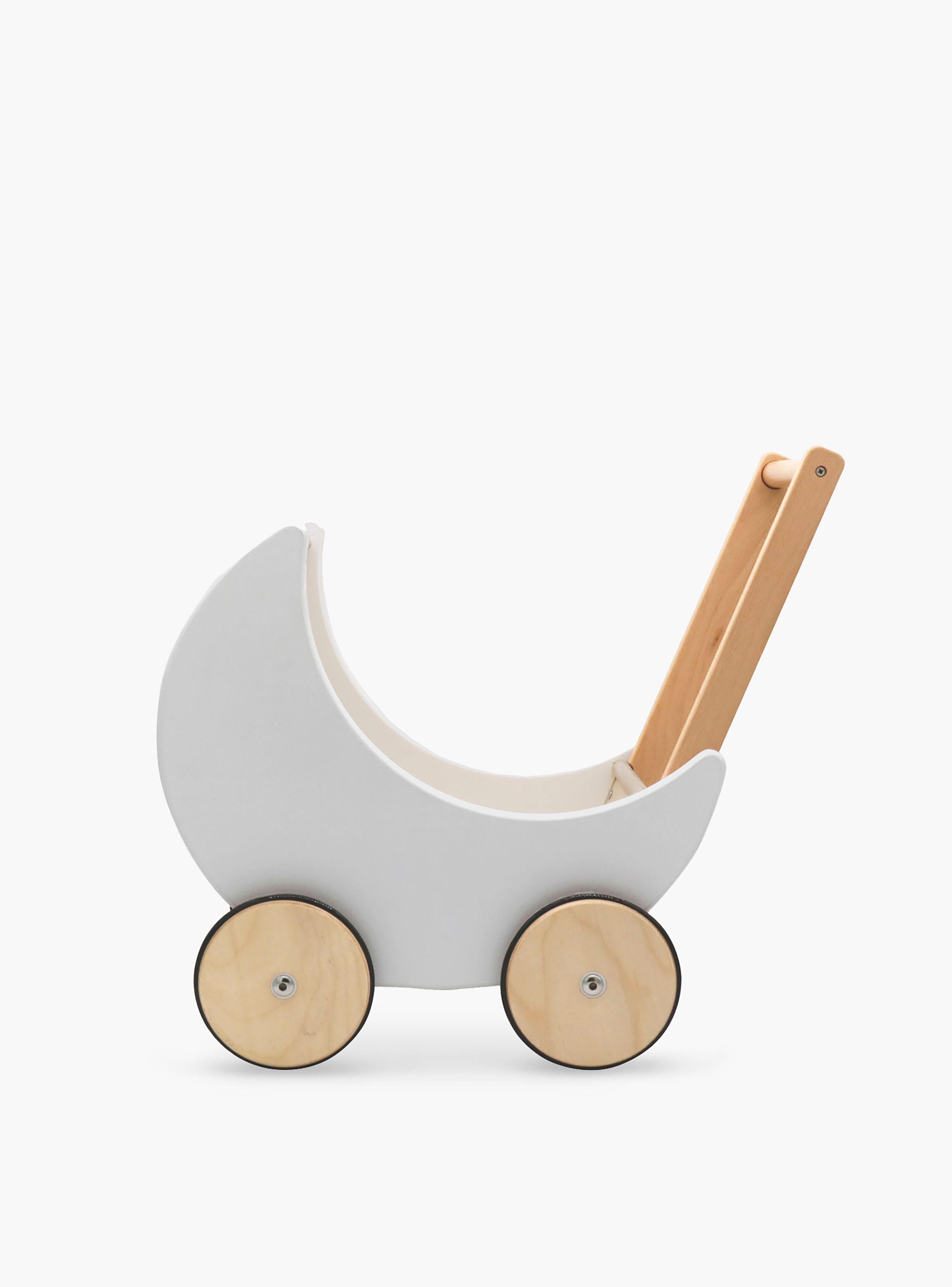 Coche para Muñecas Infantil de madera Samanta Gris claro-2