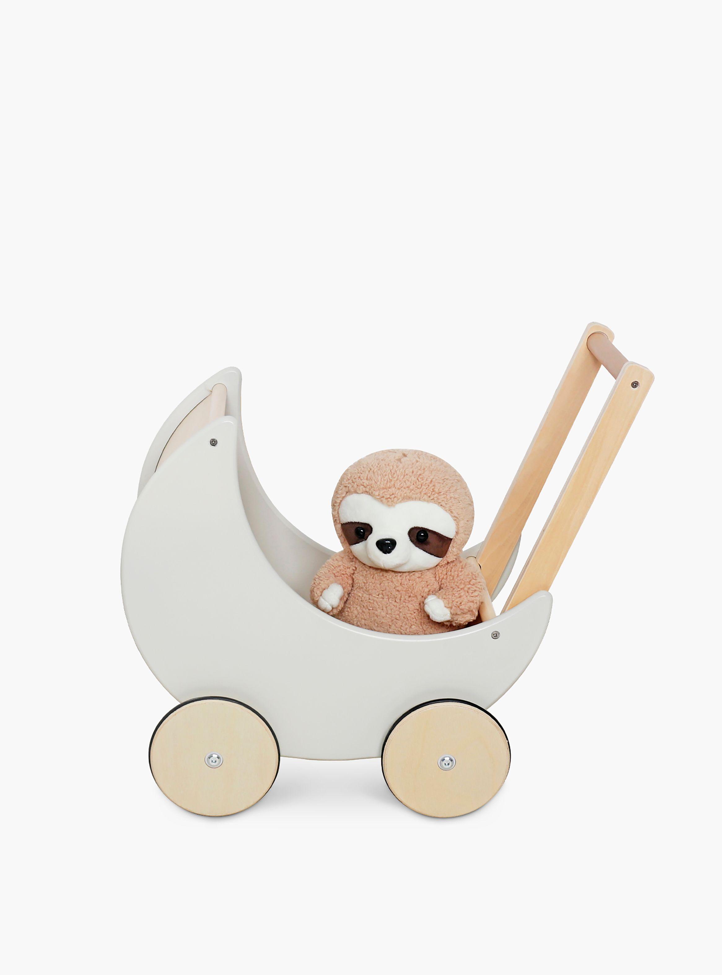 Coche para Muñecas Infantil de madera Samanta Gris claro-4