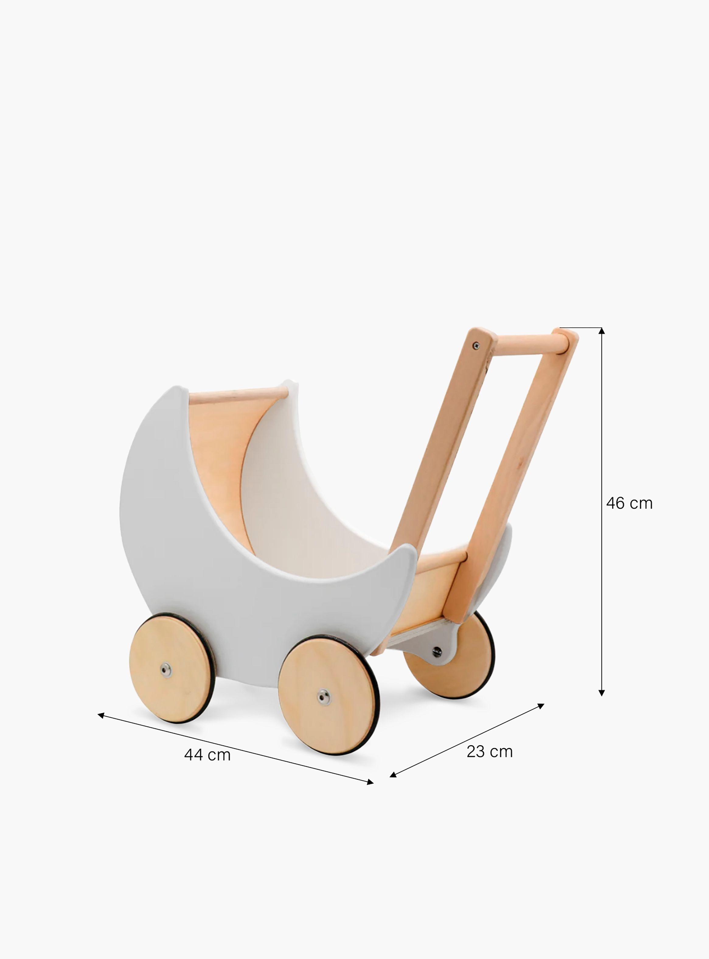 Coche para Muñecas Infantil de madera Samanta Gris claro-6
