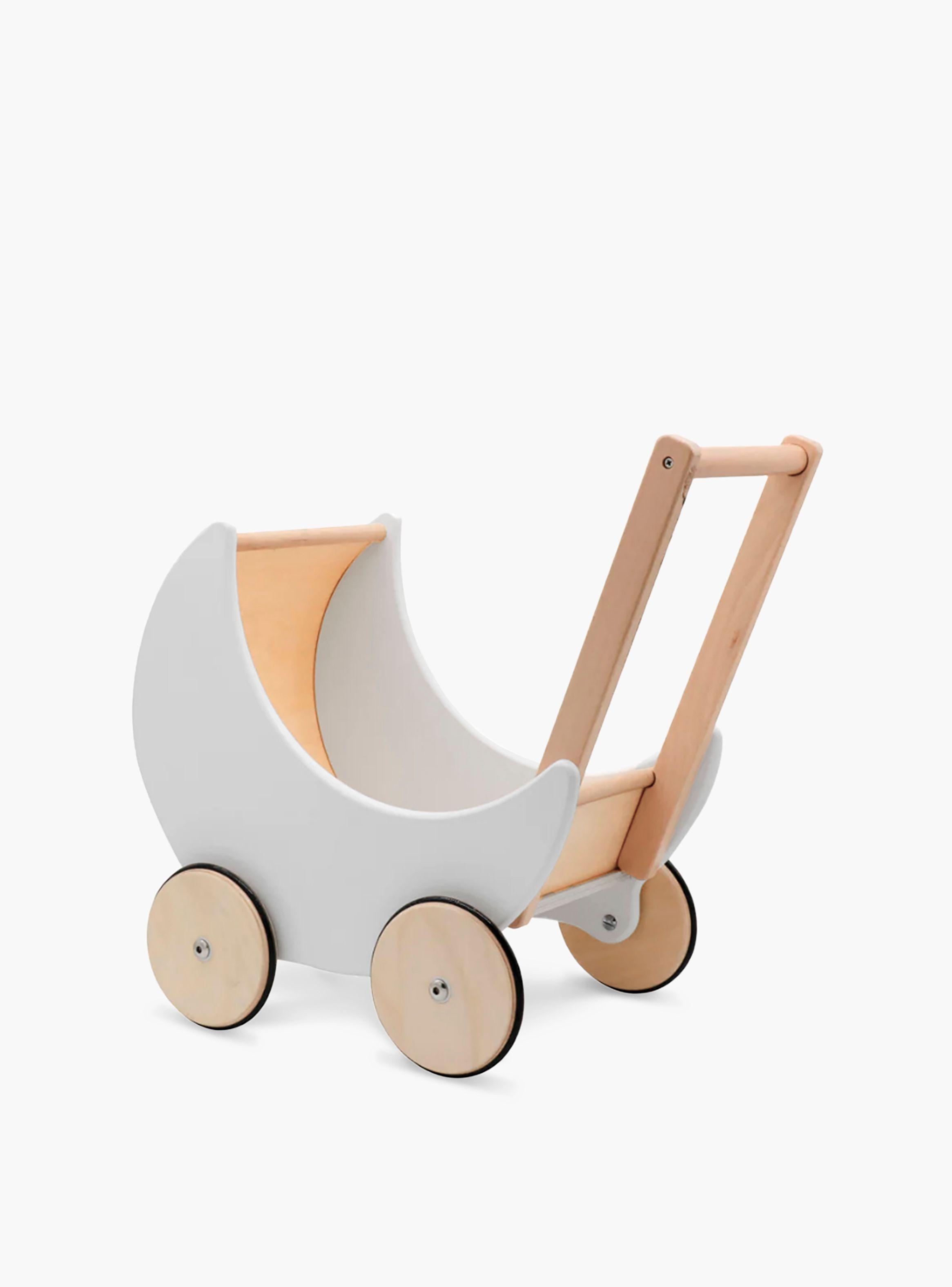 Coche para Muñecas Infantil de madera Samanta Gris claro-2