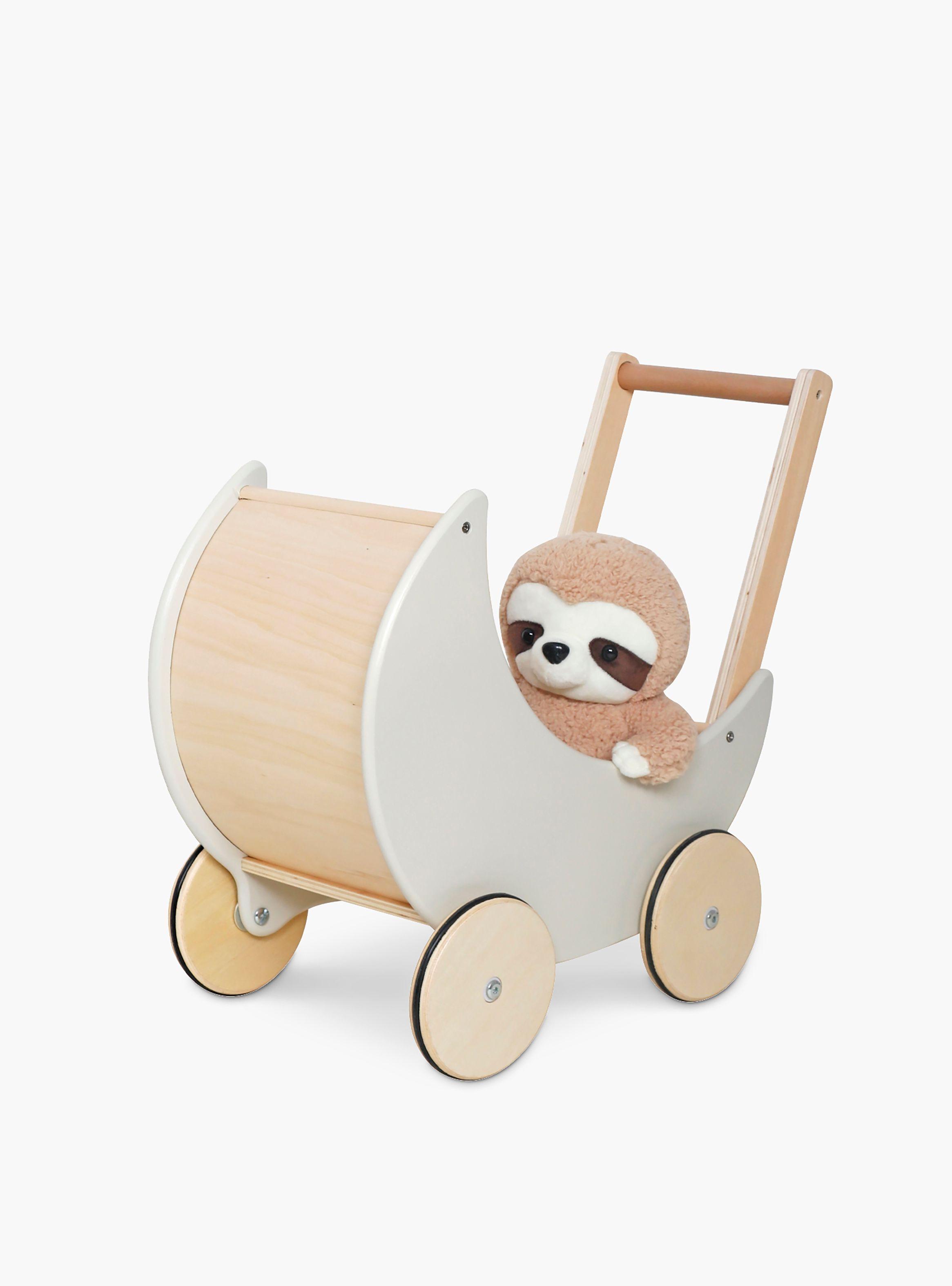 Coche para Muñecas Infantil de madera Samanta Gris claro-6