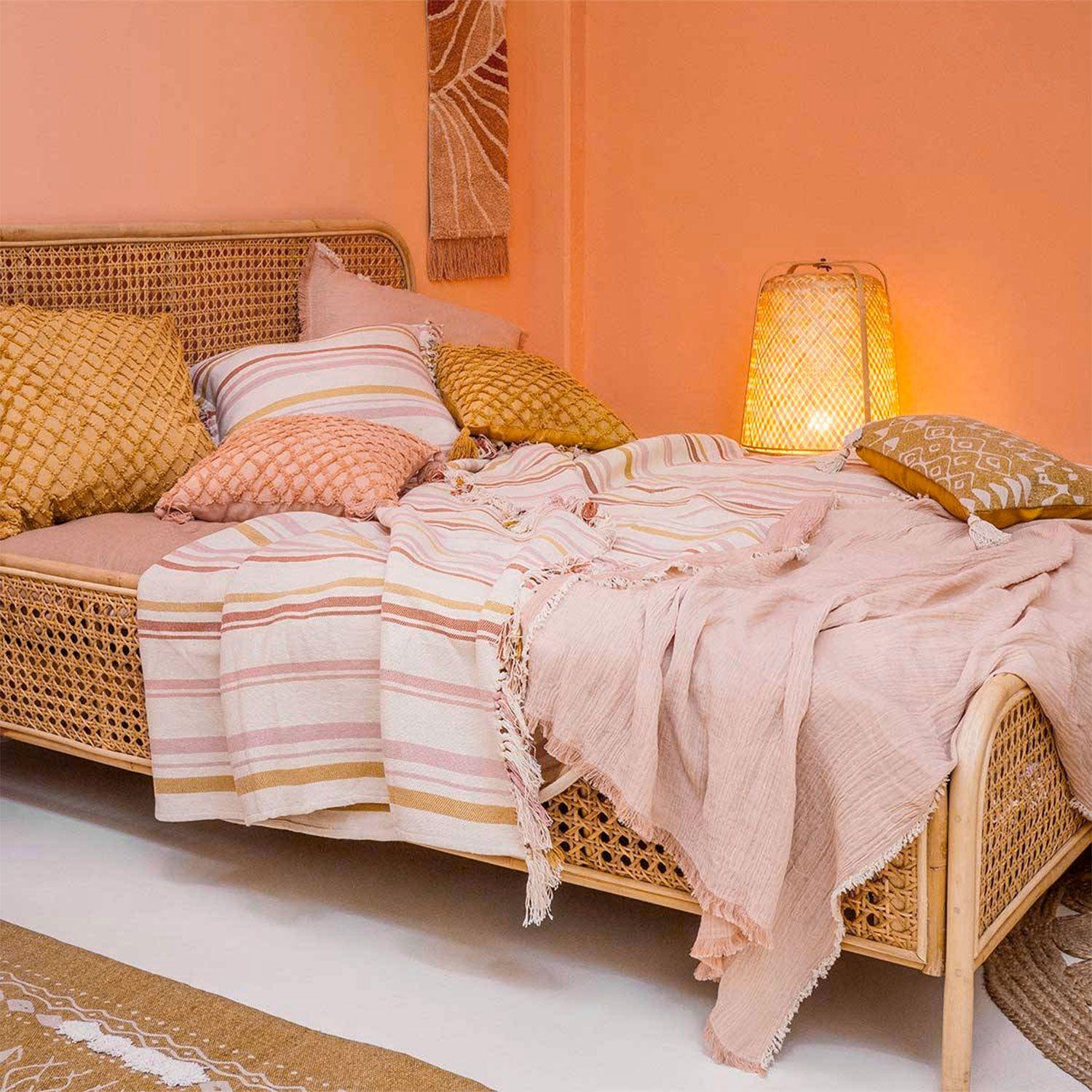 Cubrecama Juarez 2 Plazas Mostaza-3