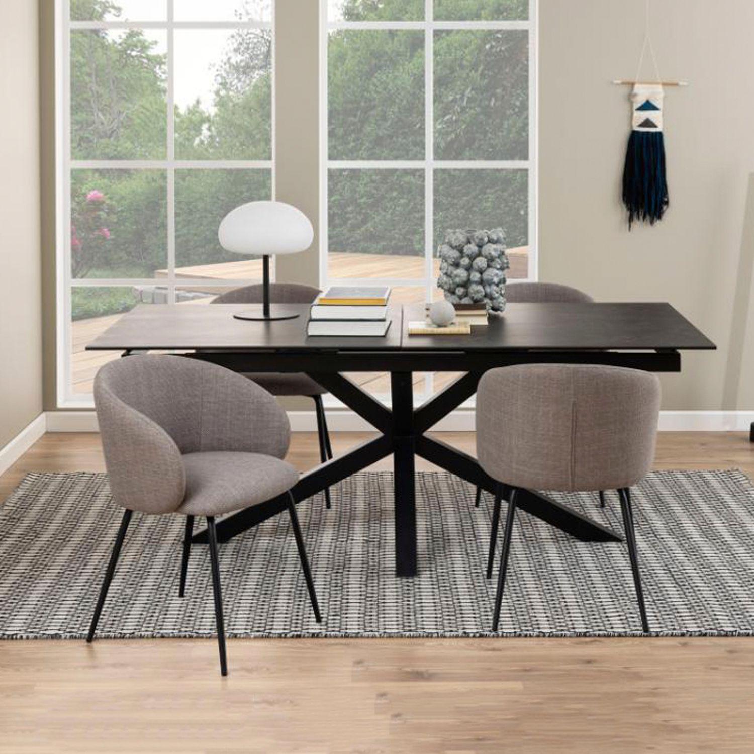 Mesa Comedor Heaven extensible Negro-6
