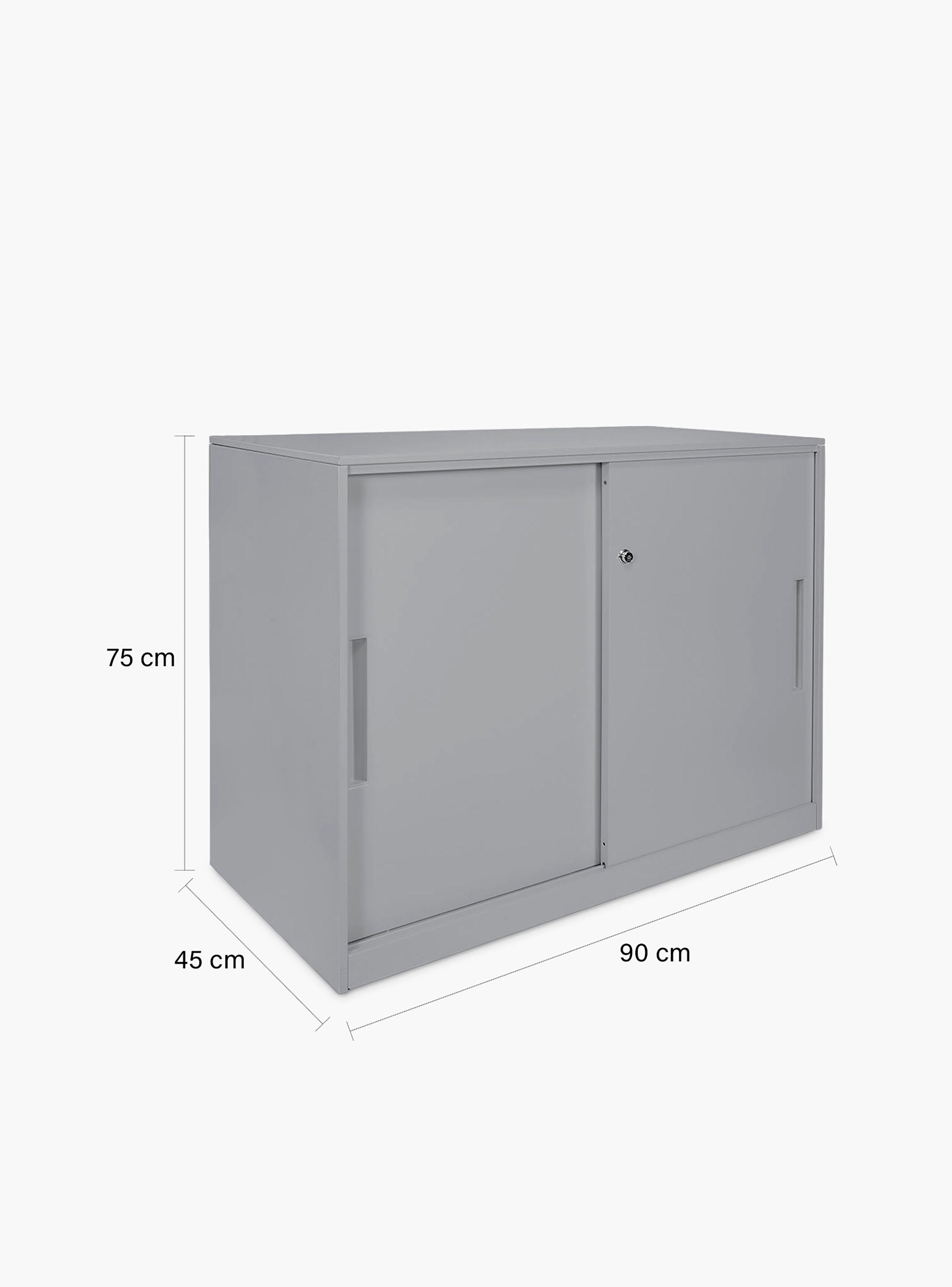 Gabinete Oficina Medio Metálico Con puertas Gris Claro-3