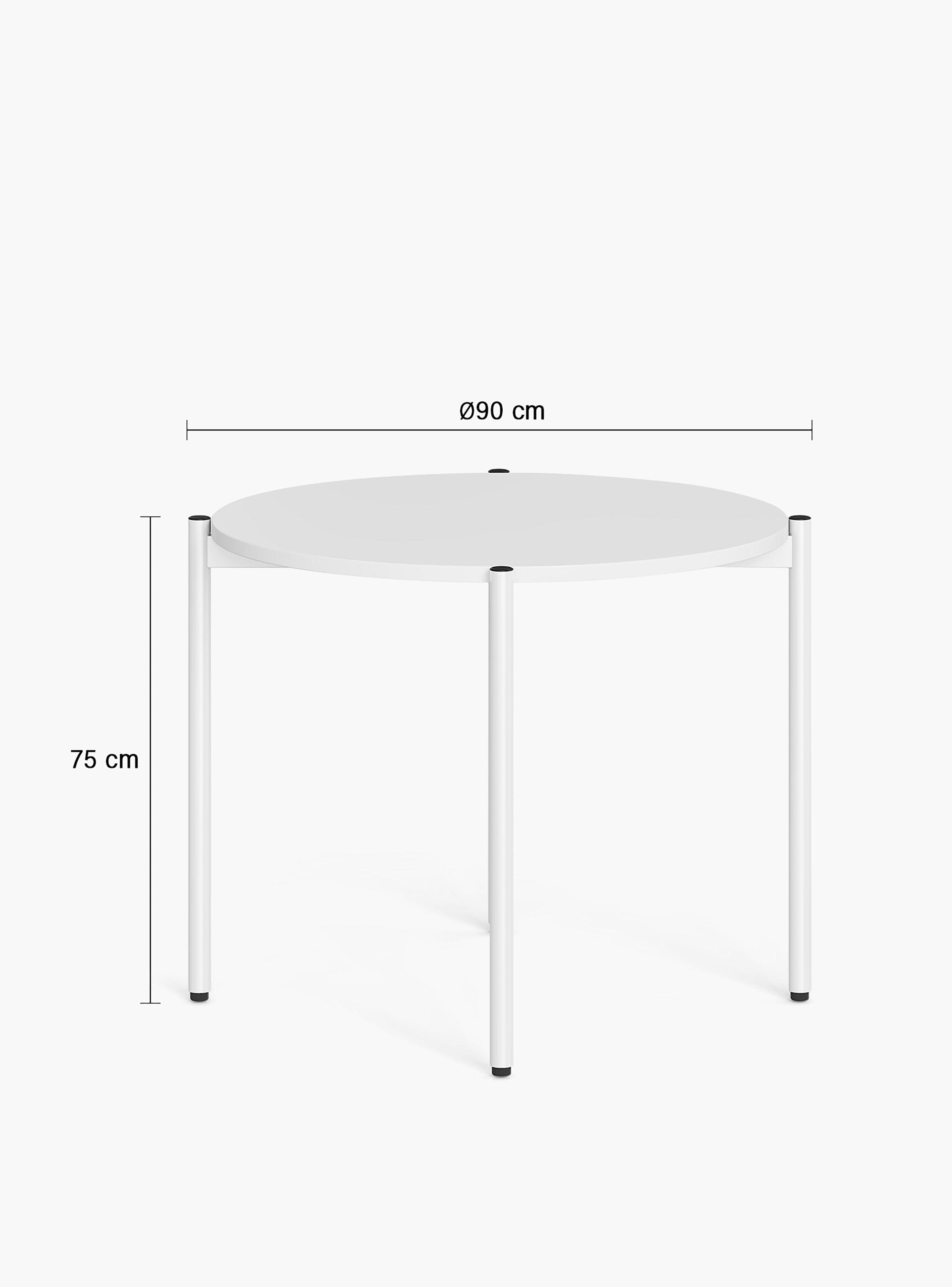 Mesa Oficina Reunión Astro 90D Blanco/Blanco-2