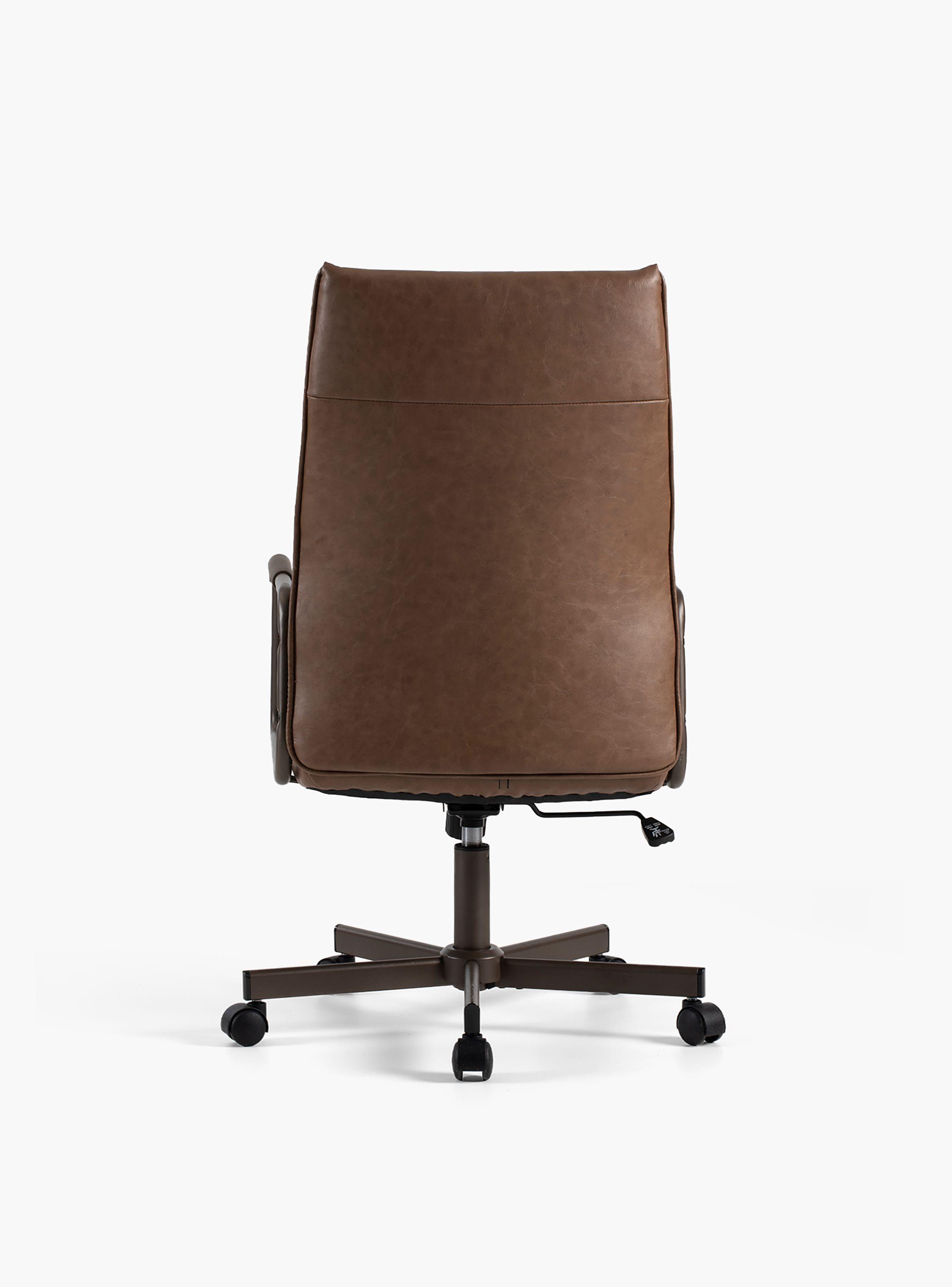 Silla Diseño Home Office Yale Alta Café-4