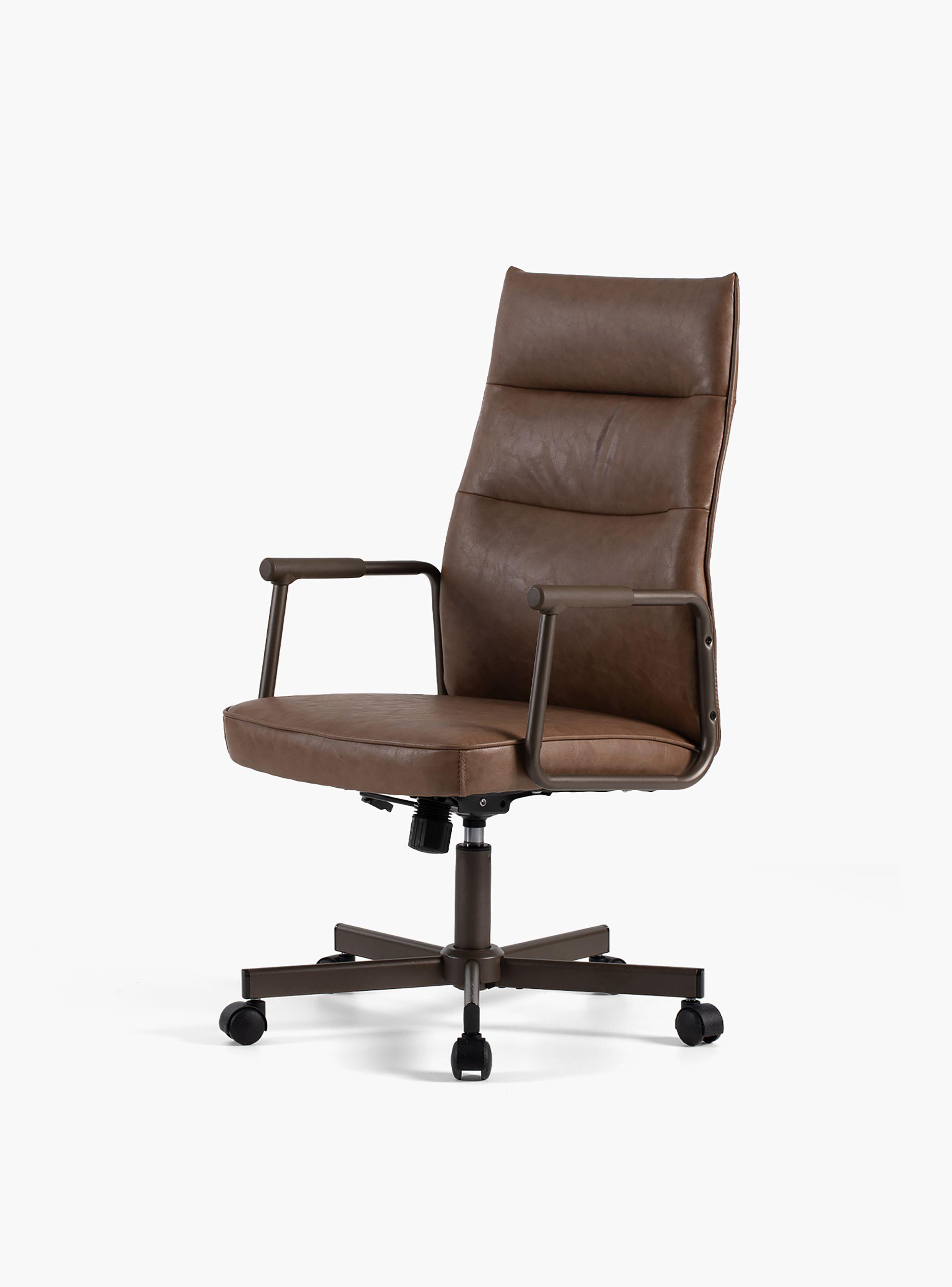 Silla Diseño Home Office Yale Alta Café-7