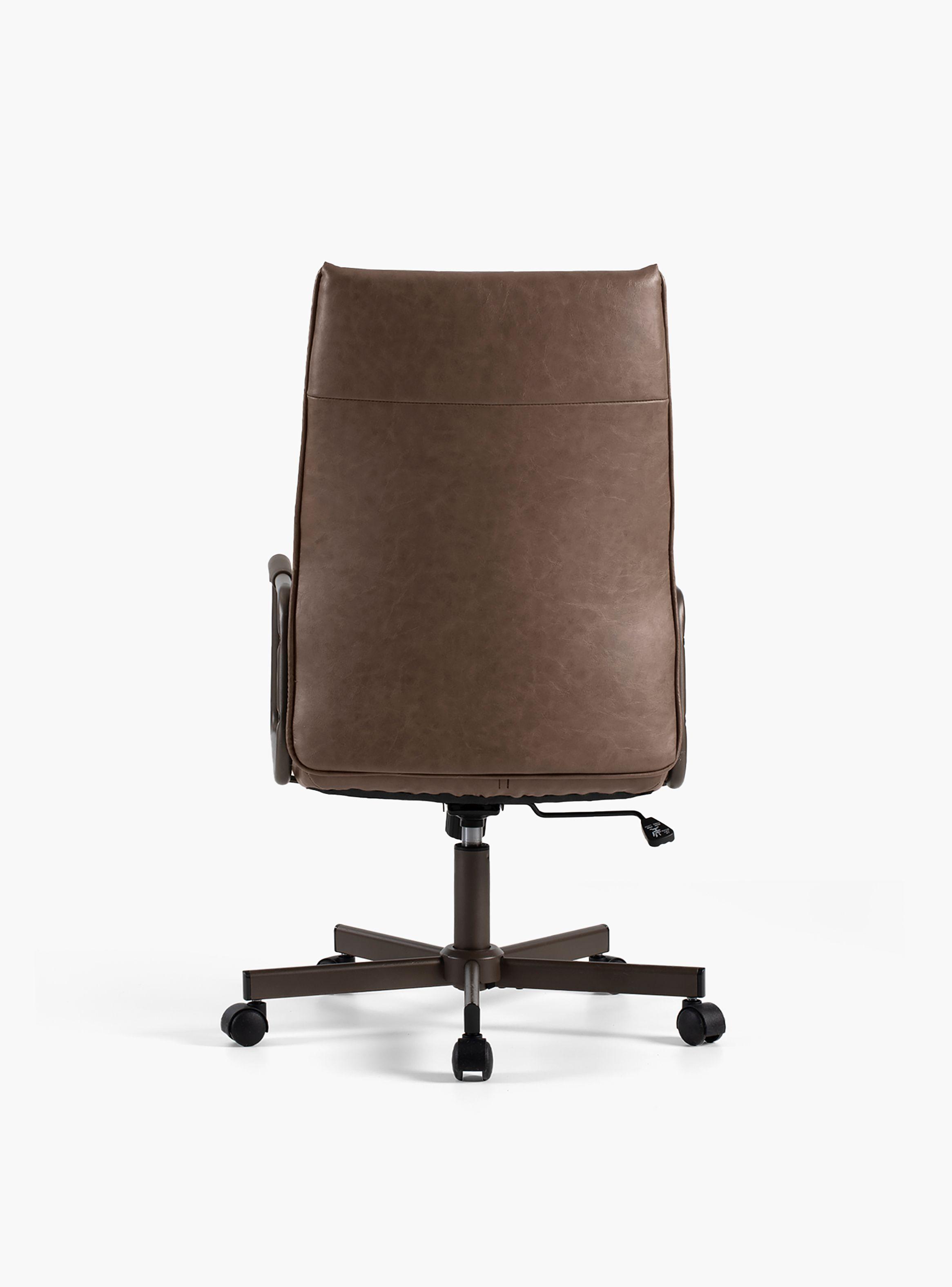 Silla Diseño Home Office Yale Alta Café-4