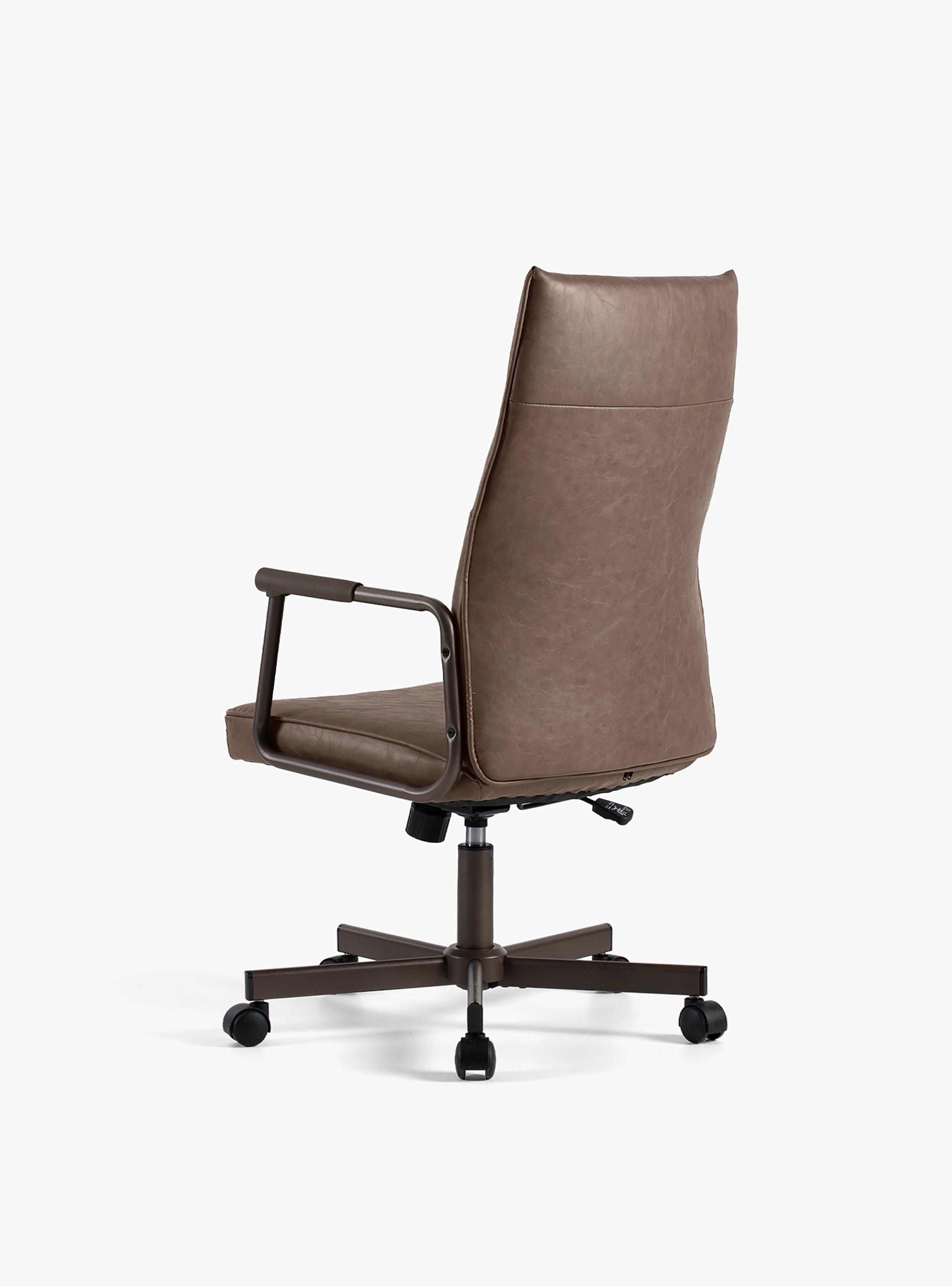 Silla Diseño Home Office Yale Alta Café-5