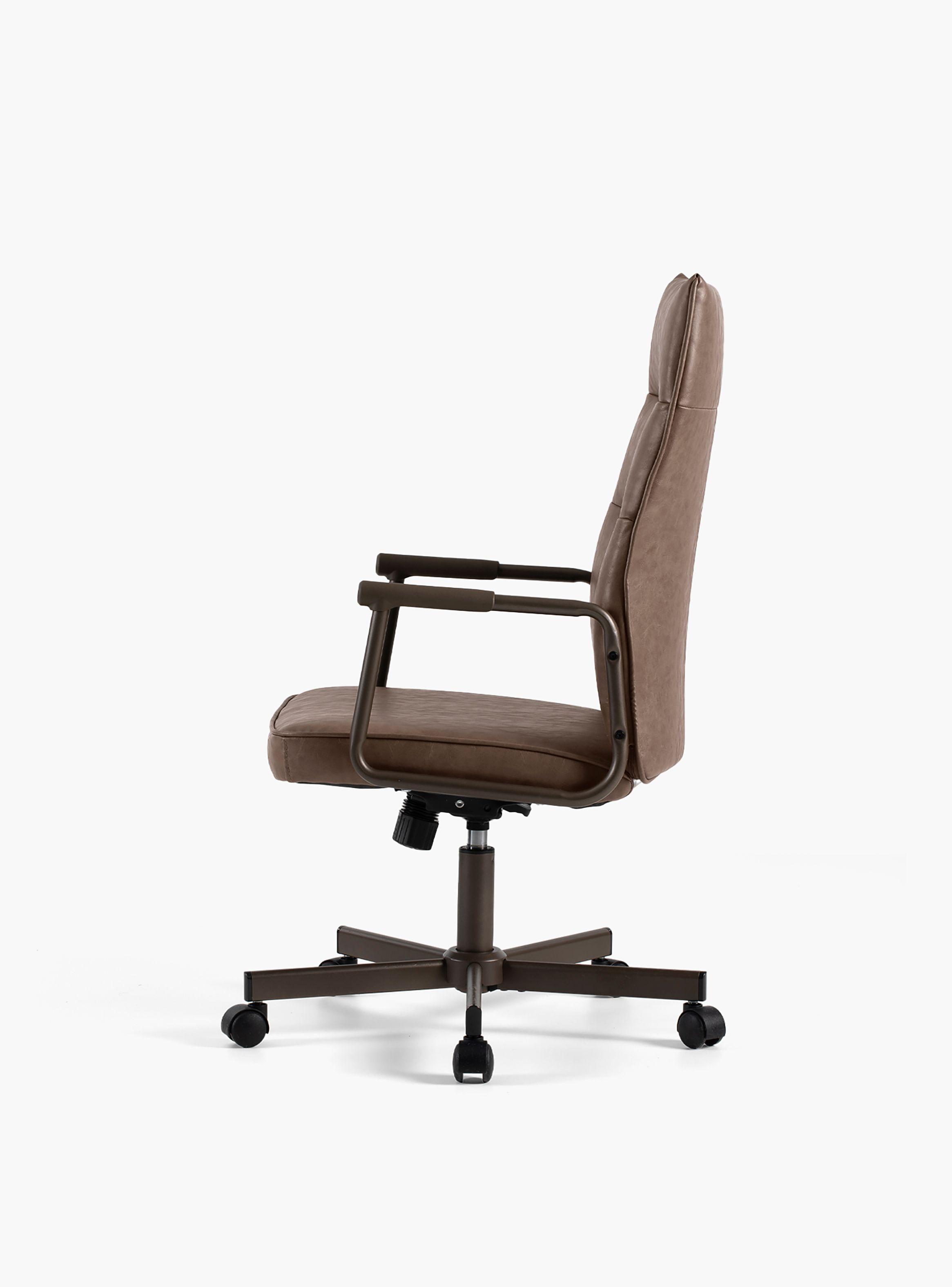 Silla Diseño Home Office Yale Alta Café-6