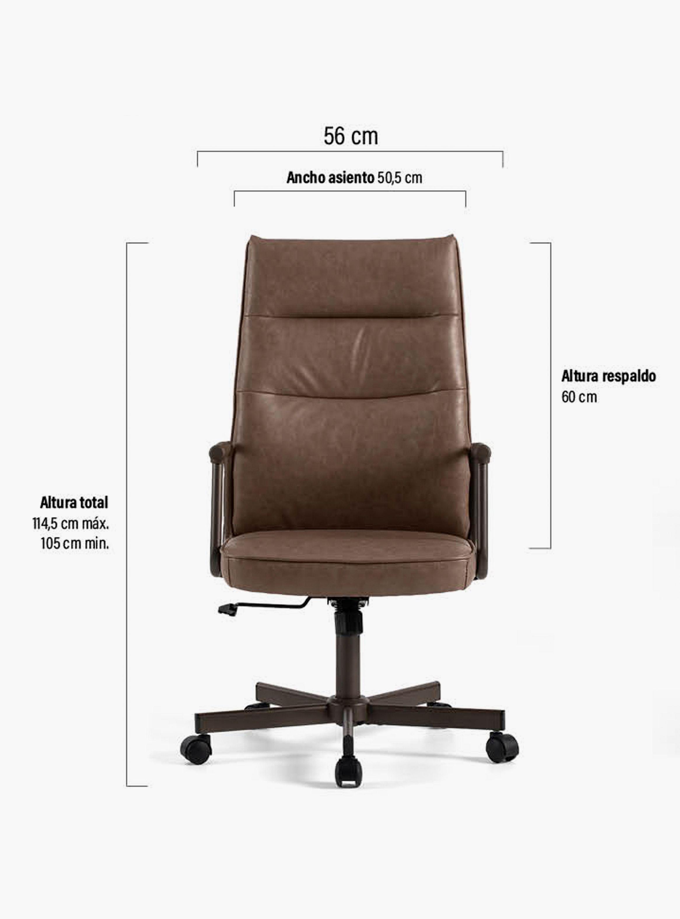 Silla Diseño Home Office Yale Alta Café-8