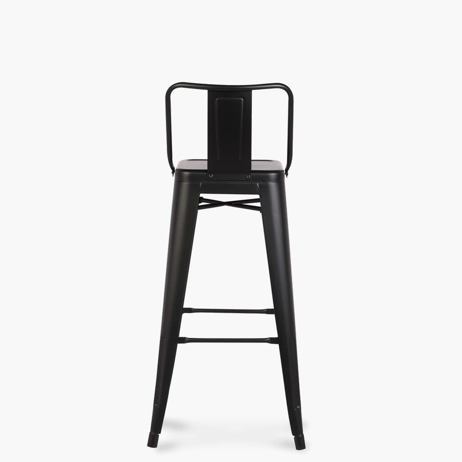 Taburete Alto 77 Tolix c/resp Negro-3