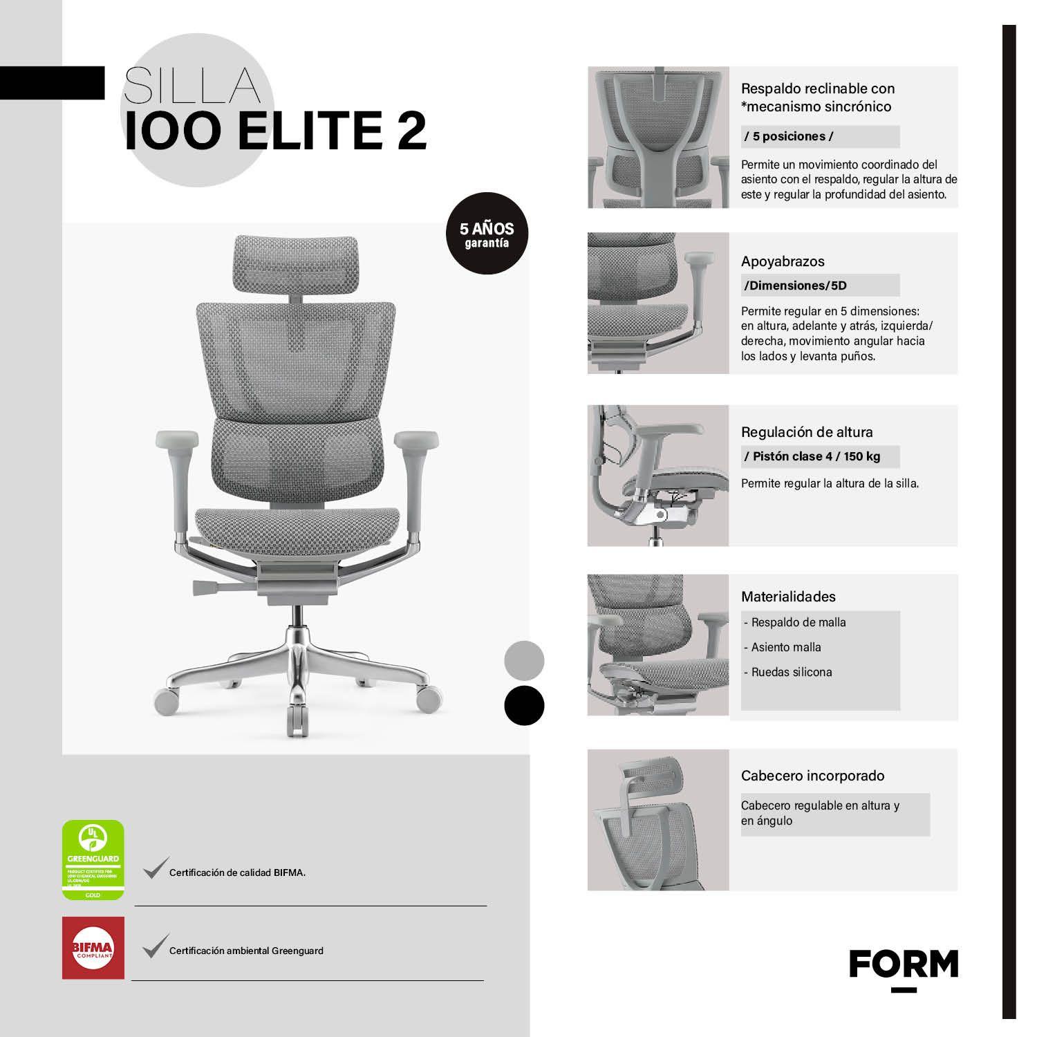 Silla IOO Elite 2 Gris Claro-5