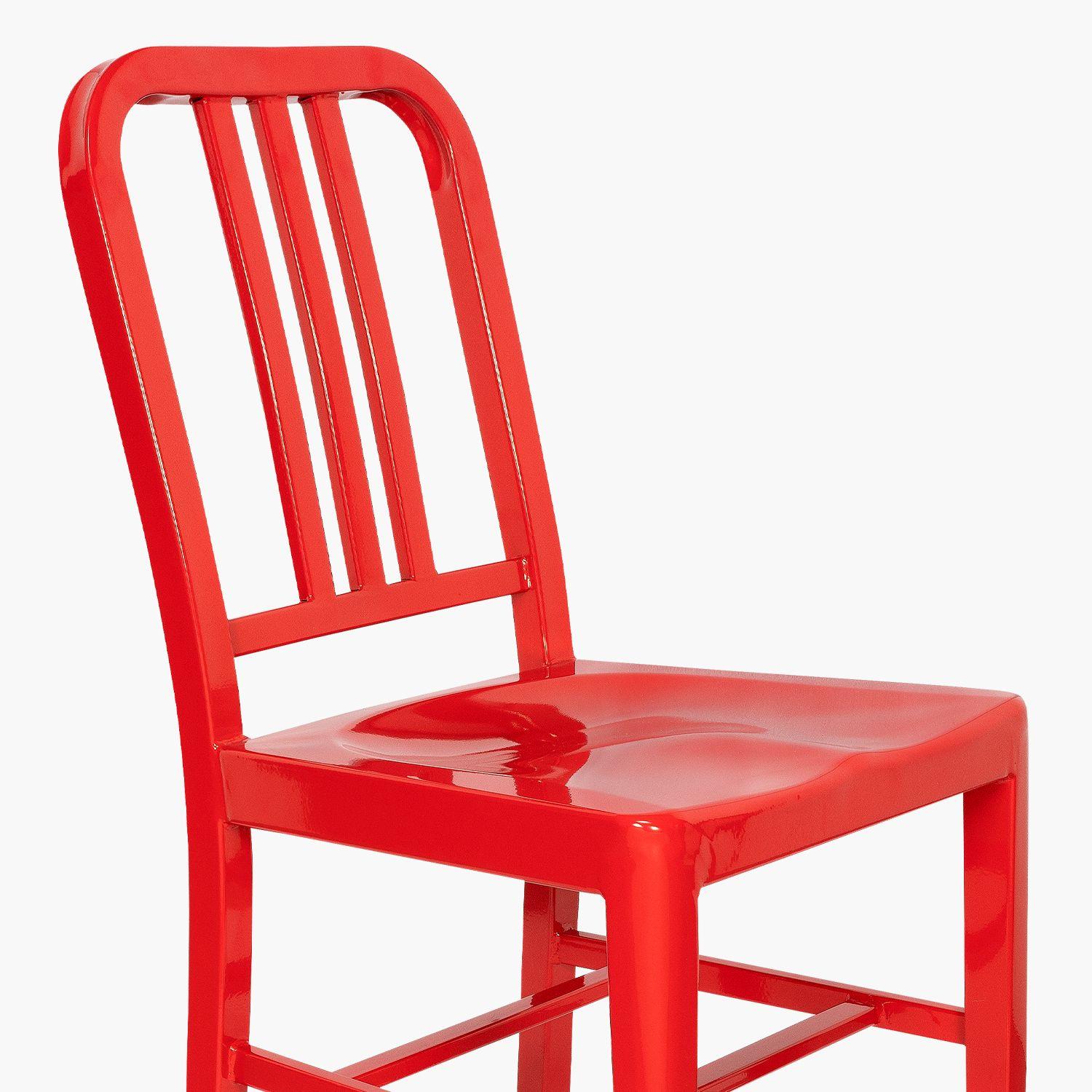 Silla Metálica Navy Rojo-3