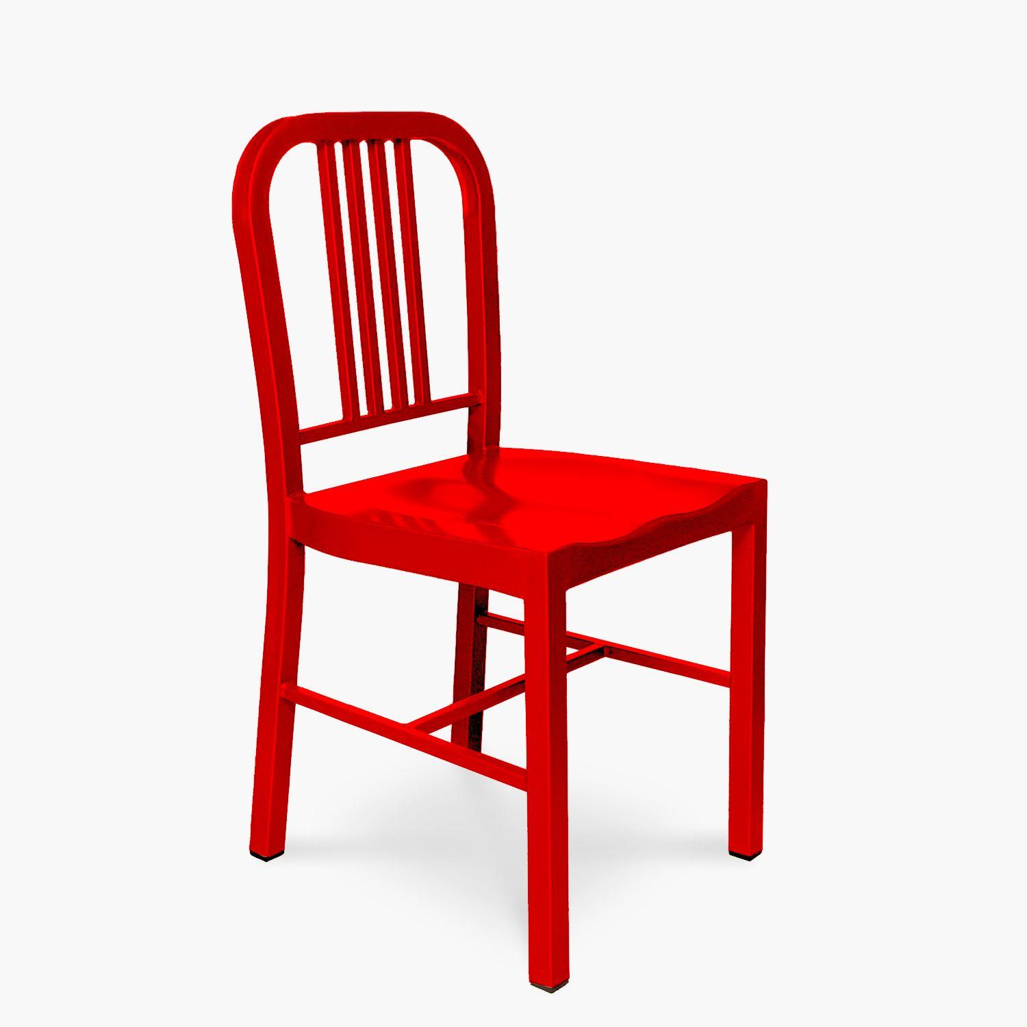 Silla Metálica Navy Rojo-4