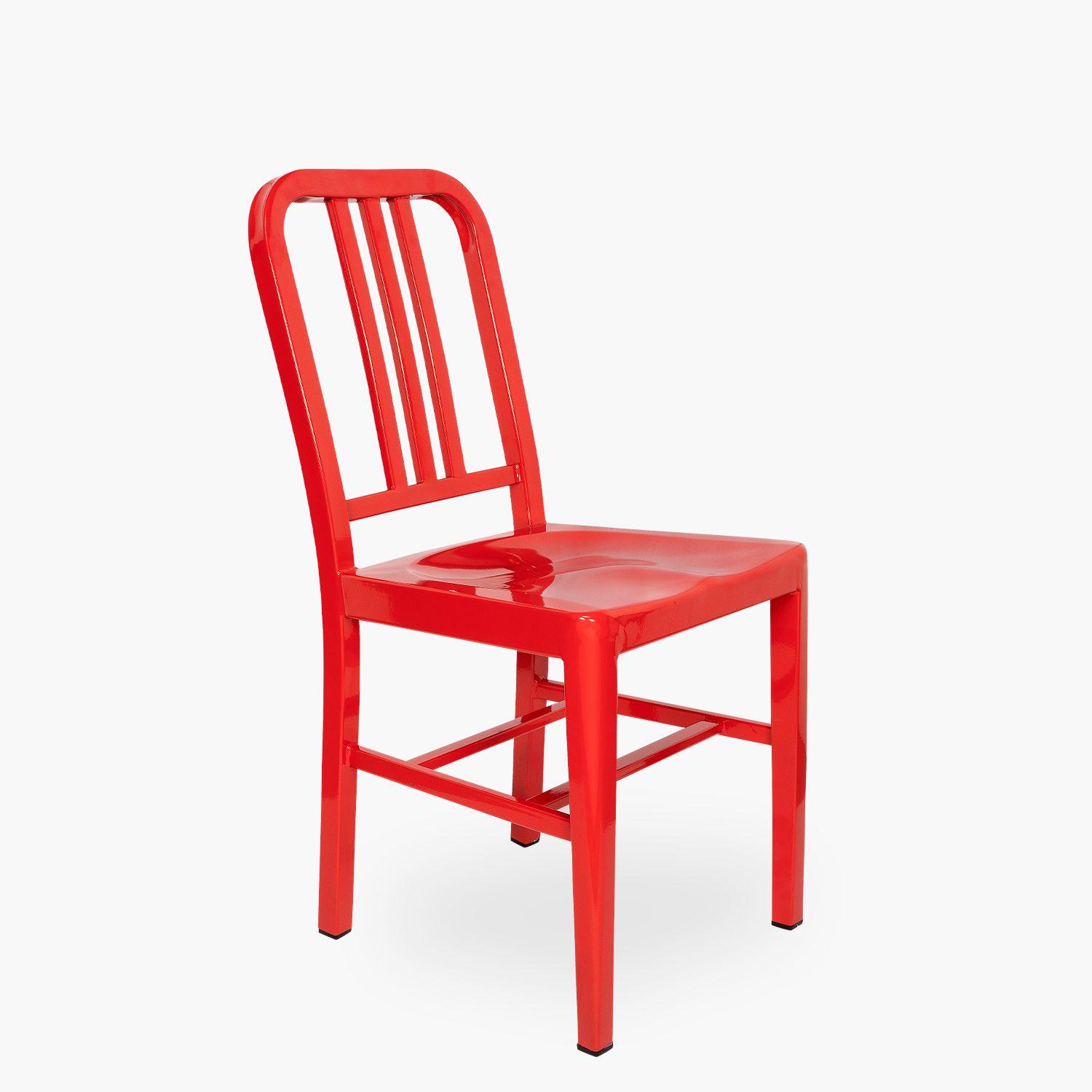 Silla Metálica Navy Rojo-5