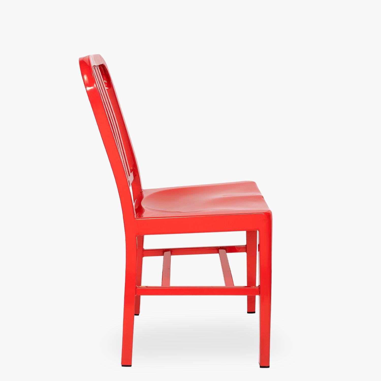 Silla Metálica Navy Rojo-7