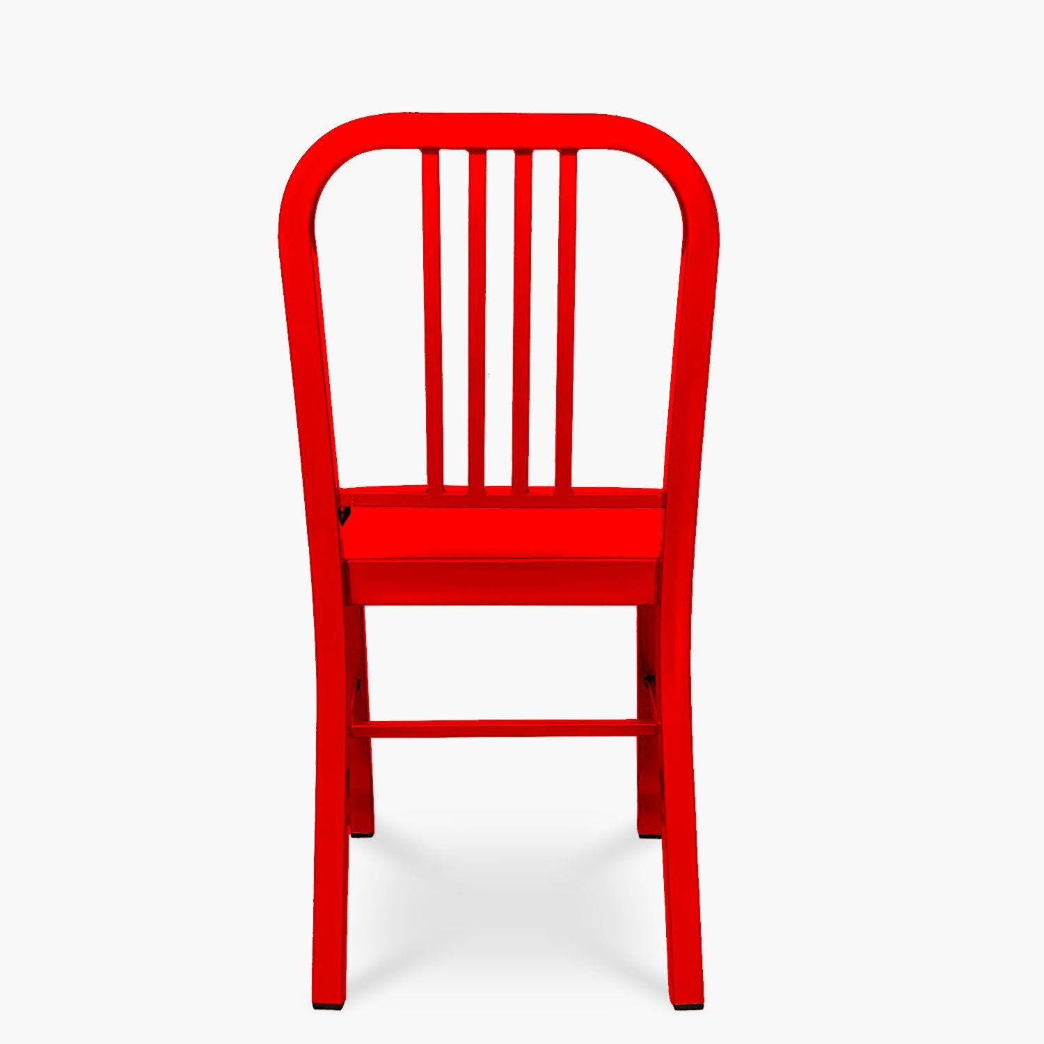 Silla Metálica Navy Rojo-8