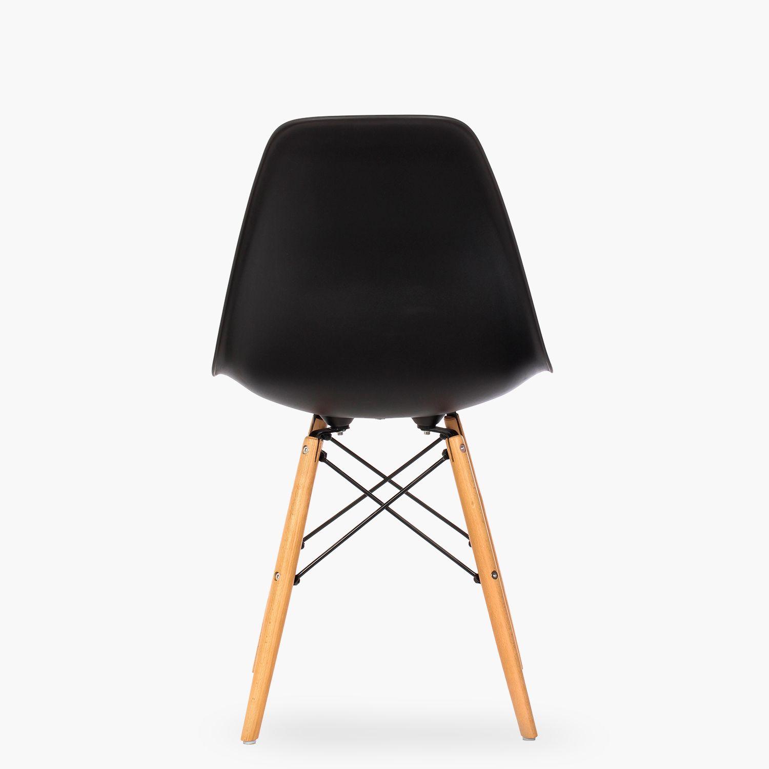 Pack 4 Sillas comedor Eames DSW Negro-5