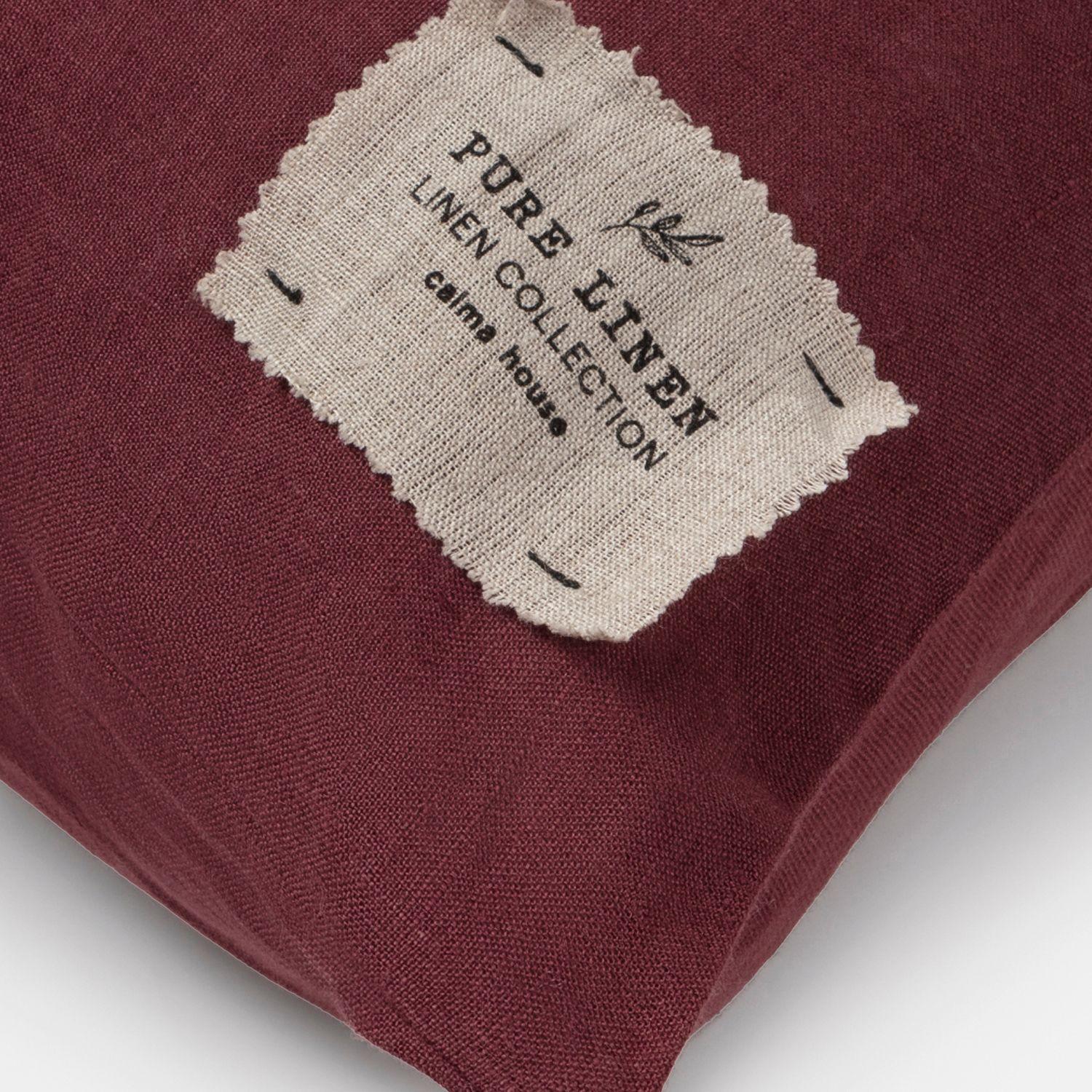 Funda Cojin Lino 60x60 Granate-1