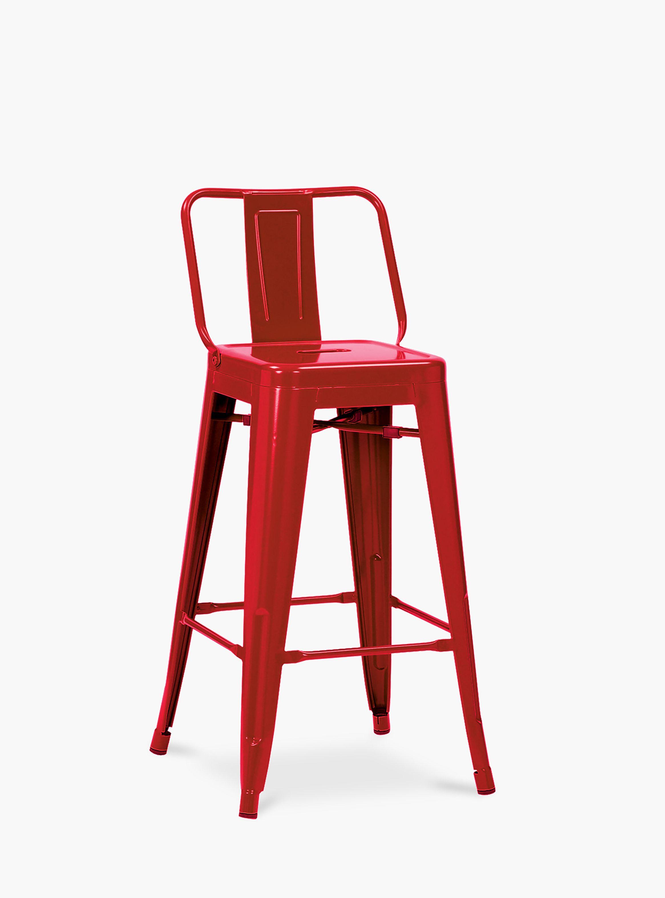 Taburete Medio 67 Tolix c/resp Rojo-6