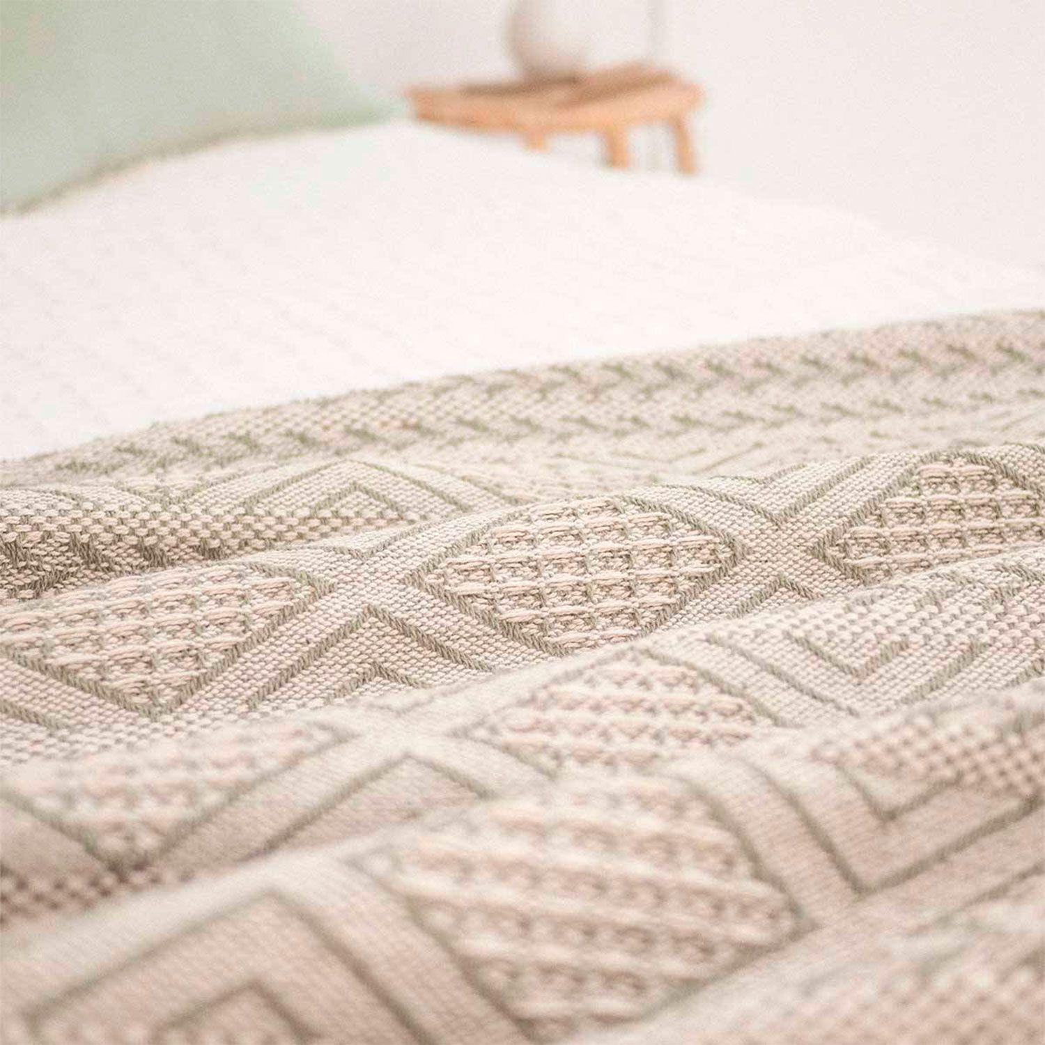 Manta Algodón Chicago 120X180 Verde-3