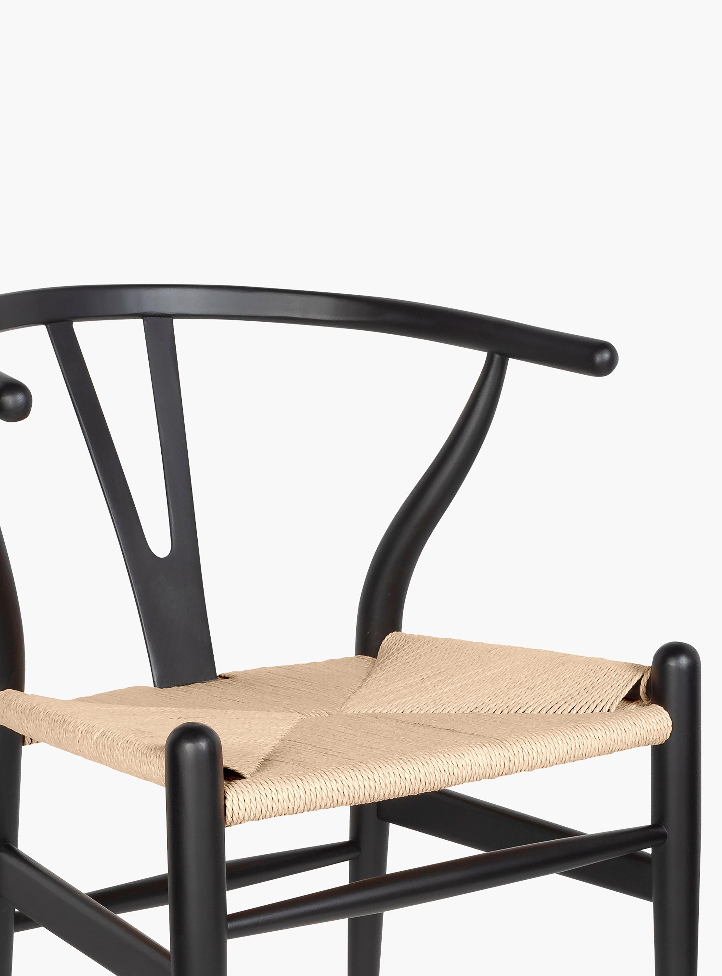 Silla Madera Wishbone Negro-4