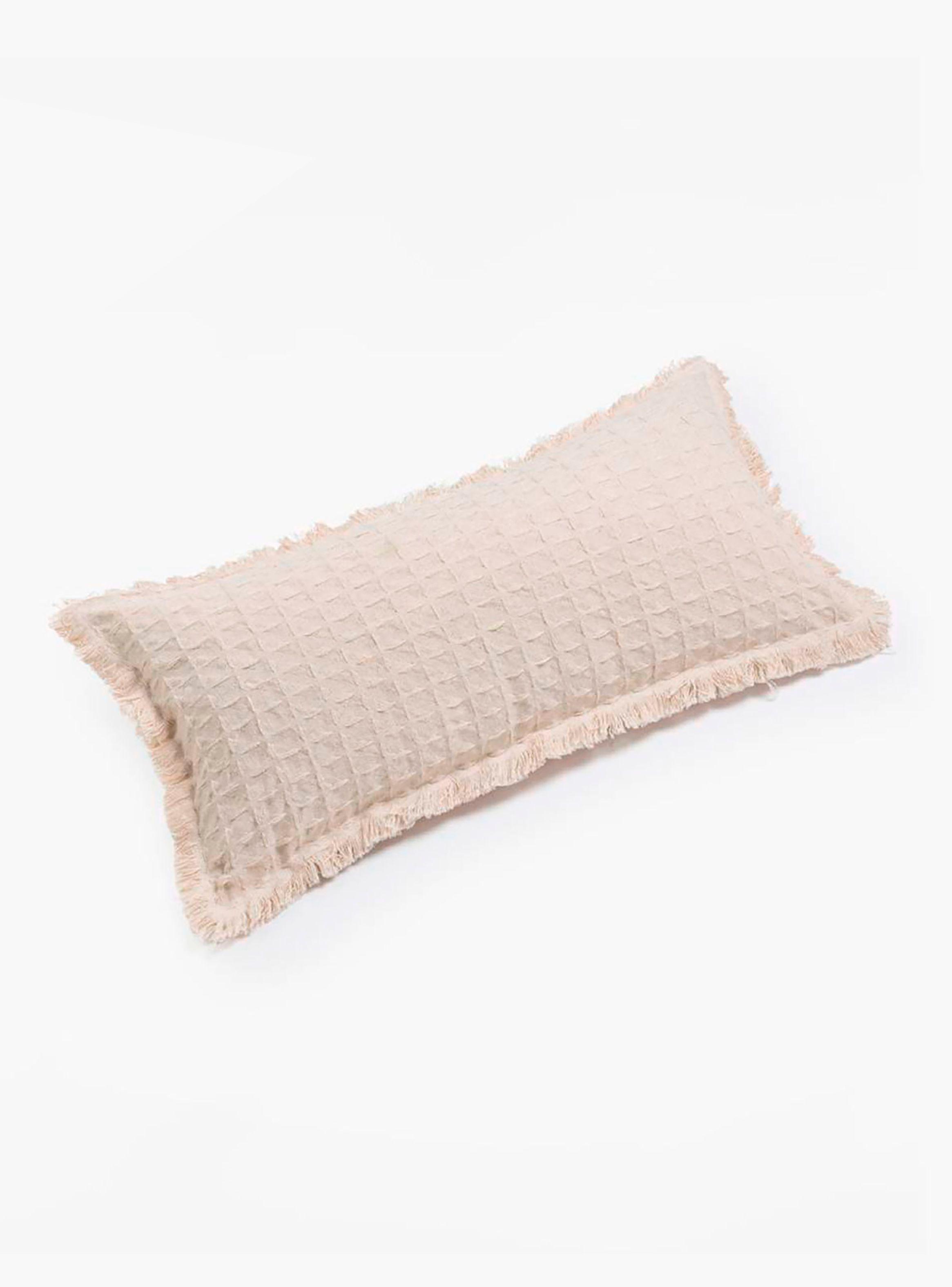 Funda Cojin Algodon Panal 30x60 Crudo-2