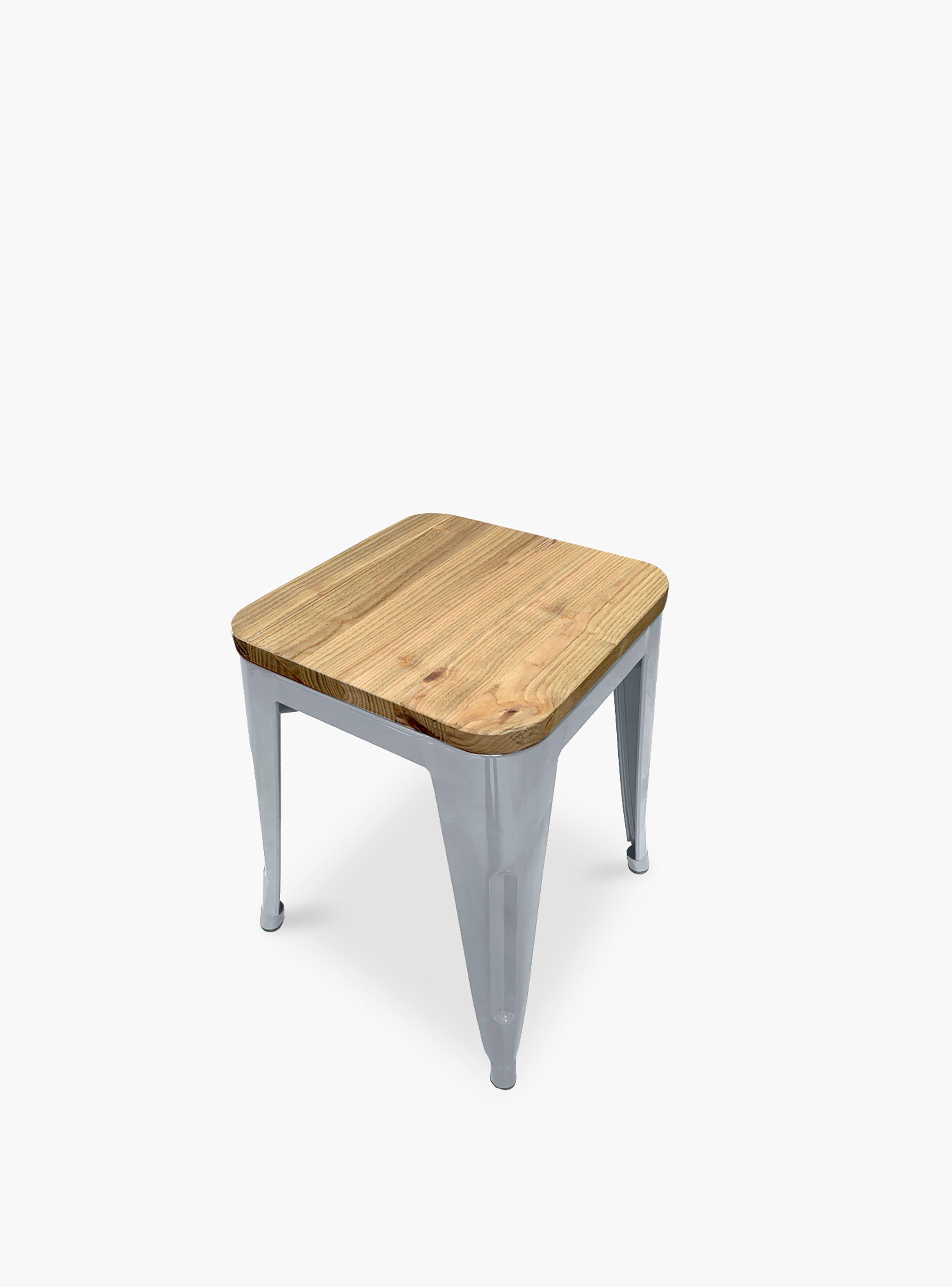 Piso Tolix Asiento Madera Plata-2