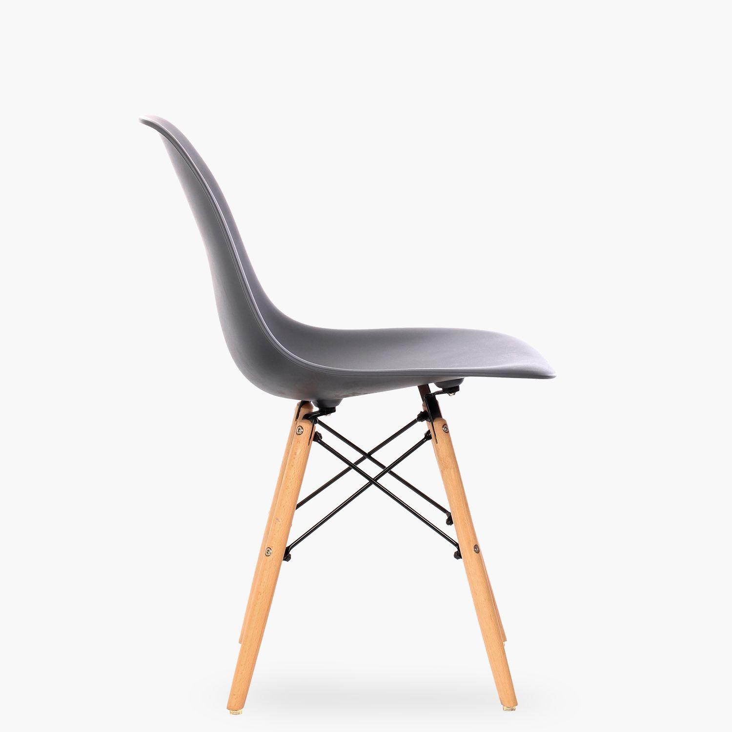 Silla DSW Réplica Eames Gris Oscuro-2
