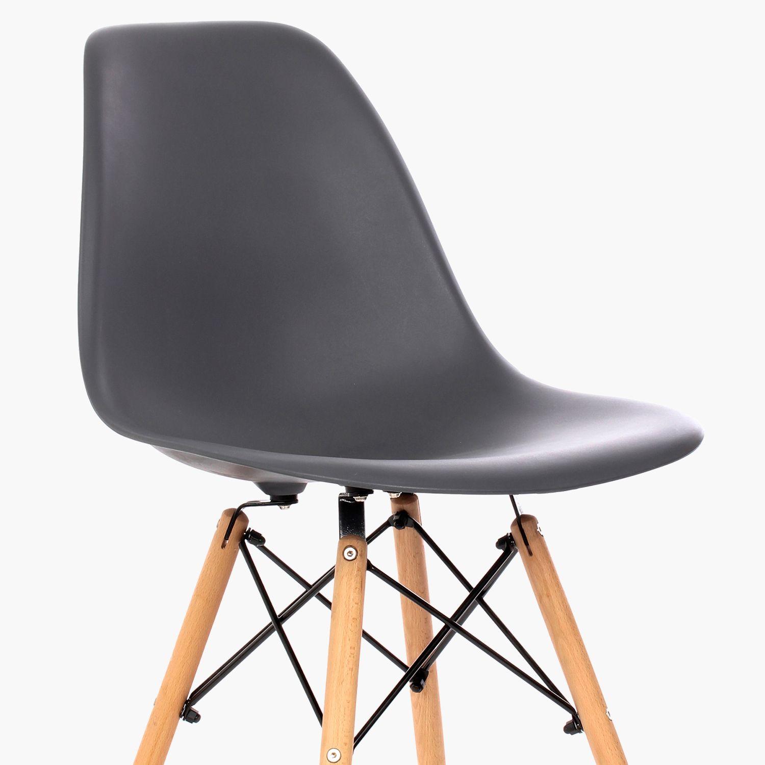 Silla DSW Réplica Eames Gris Oscuro-4