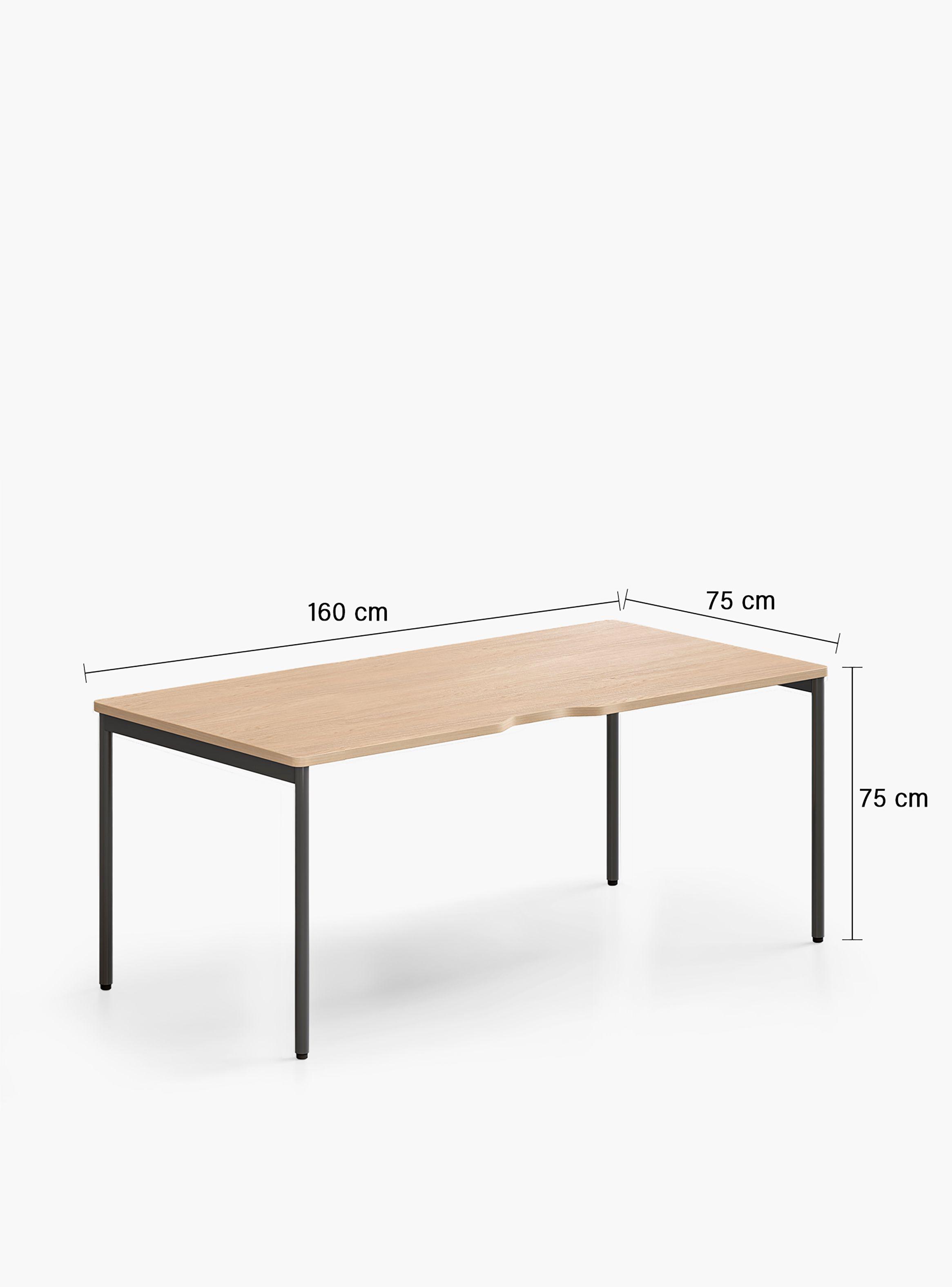 Escritorio Astro 160x75 Natura/Gris-3