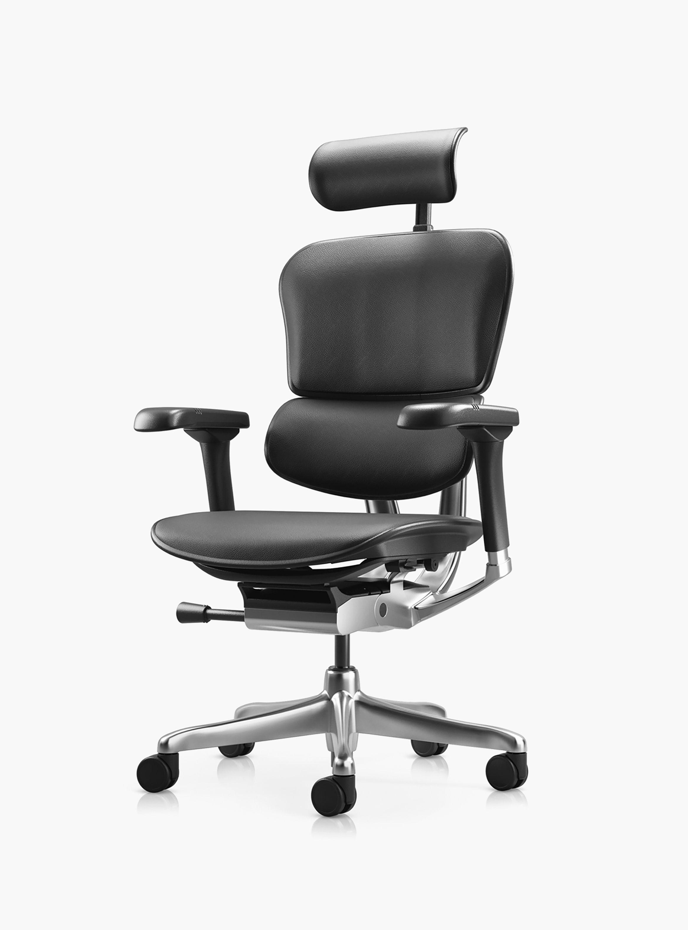 Silla Ergohuman Elite 2 Cuero Negro c/cabecero -7