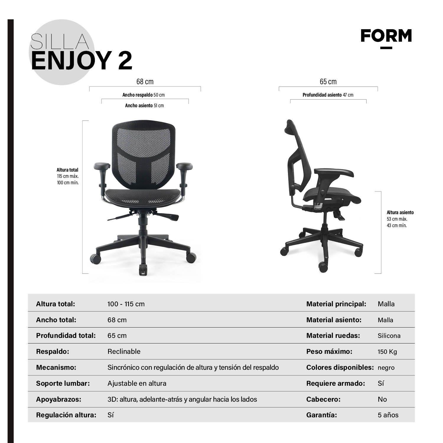 Silla Enjoy 2 Negro-17