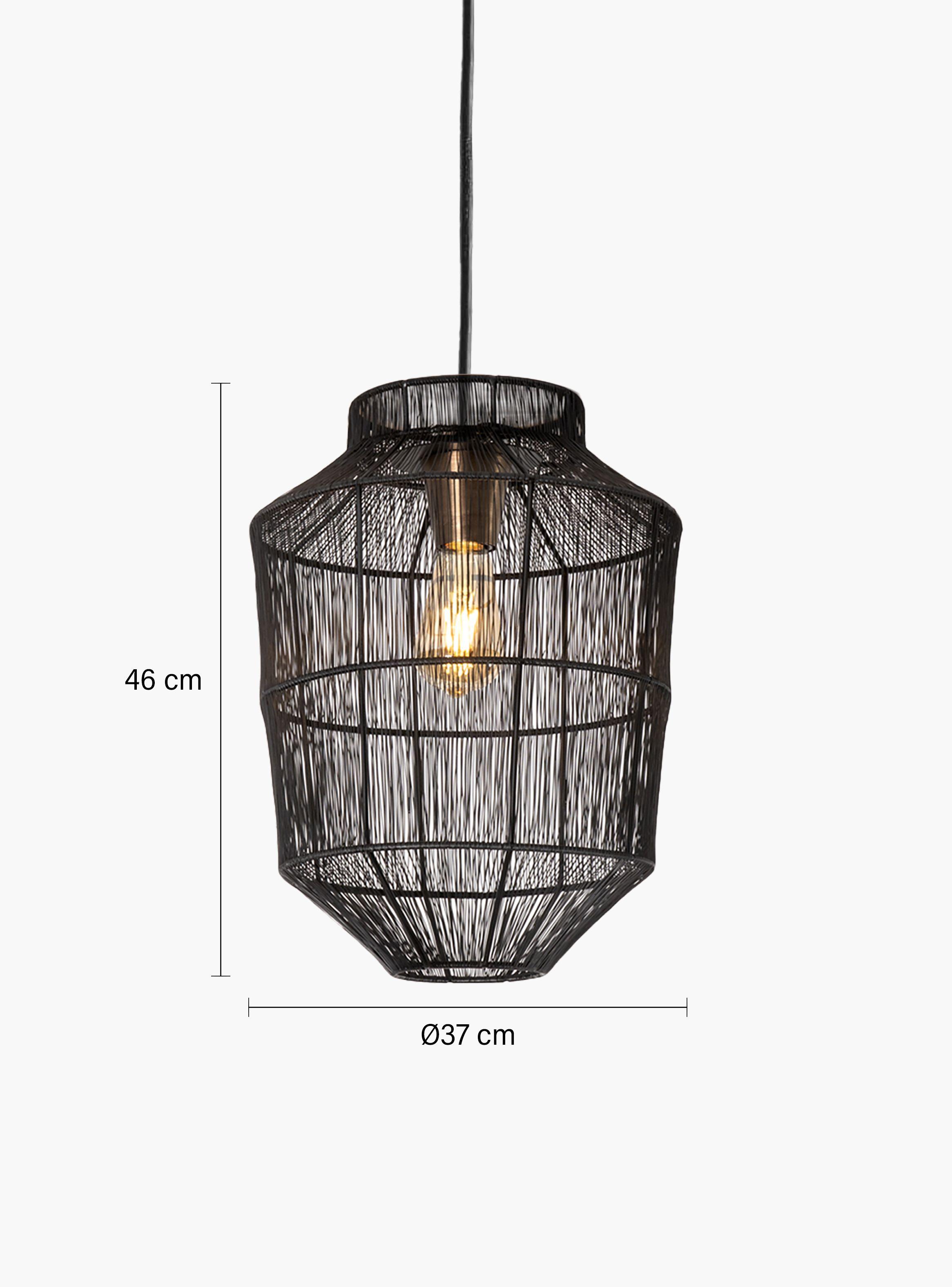 Lámpara de Colgar Klaus L Negro-2