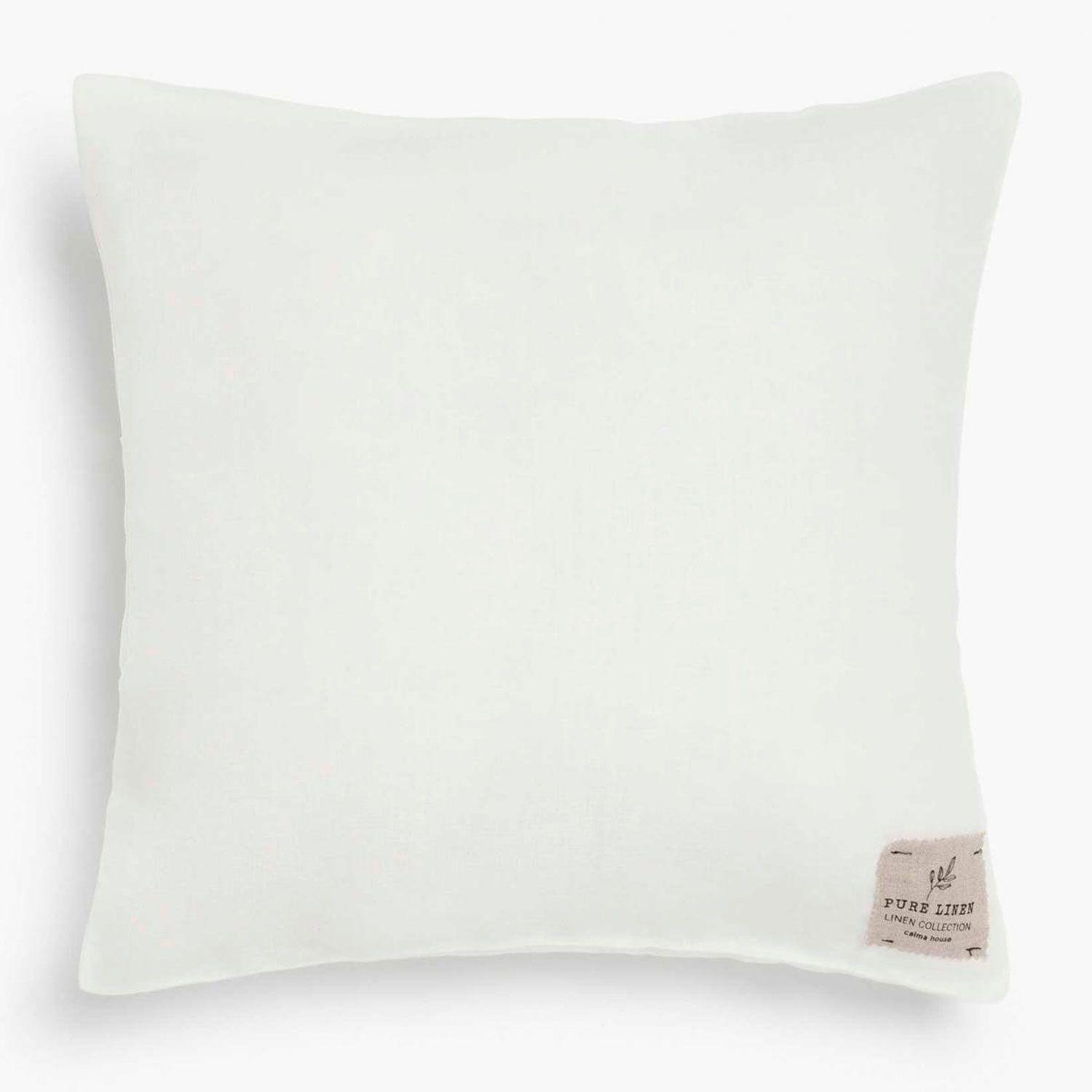 Funda Cojin Lino 45x45 Blanco-0