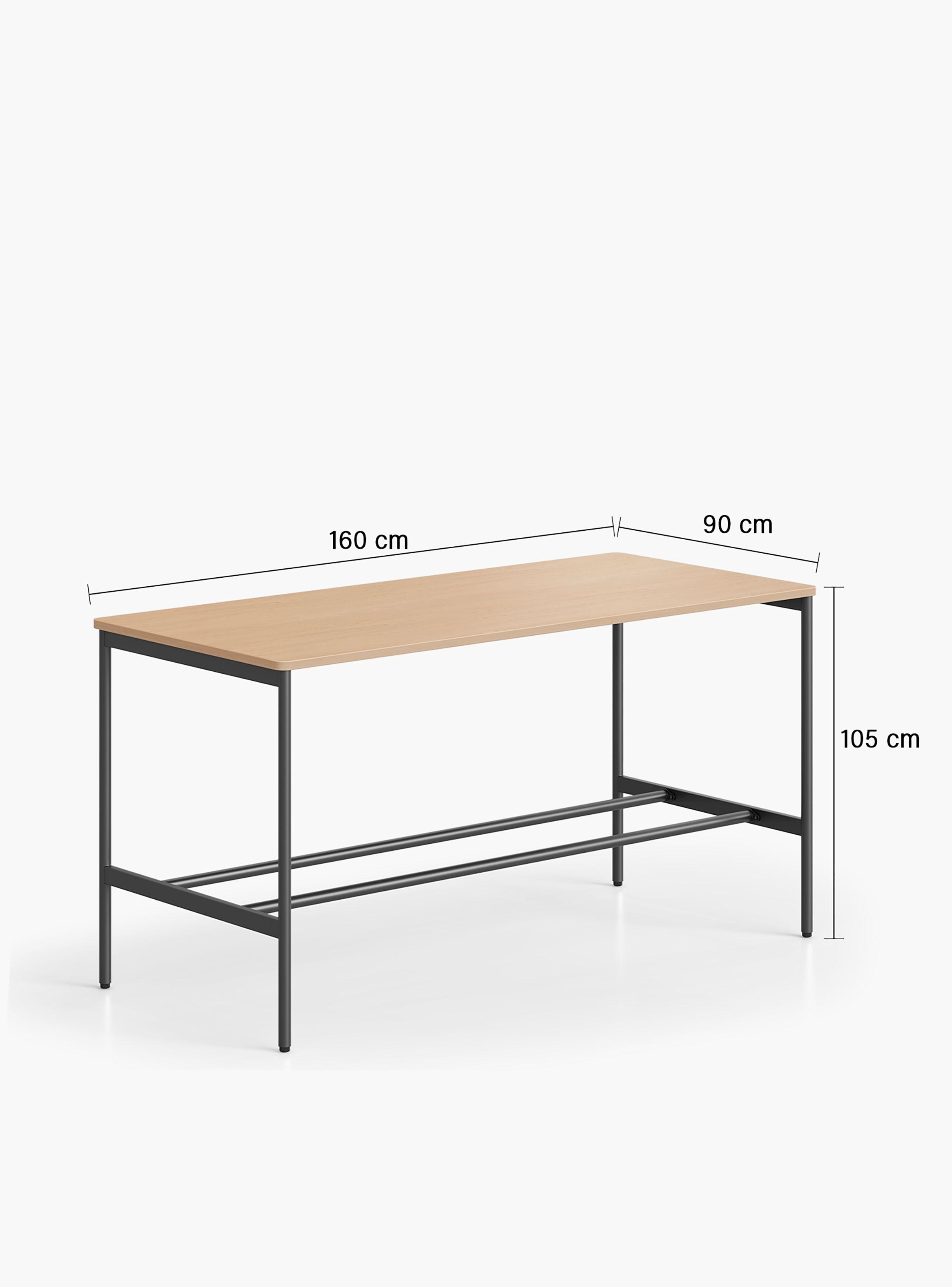 Mesa Oficina Cafetería Astro 160x90 Natura/Gris-2