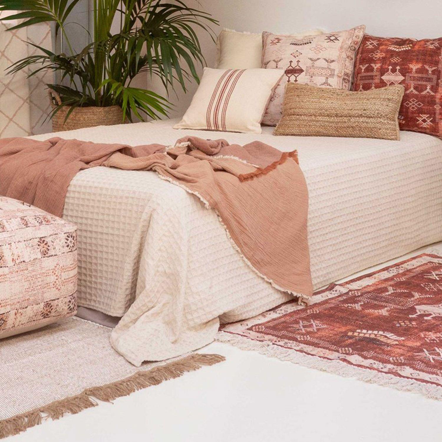 Cubrecama Panal 1 1/2 Plazas Natural-2