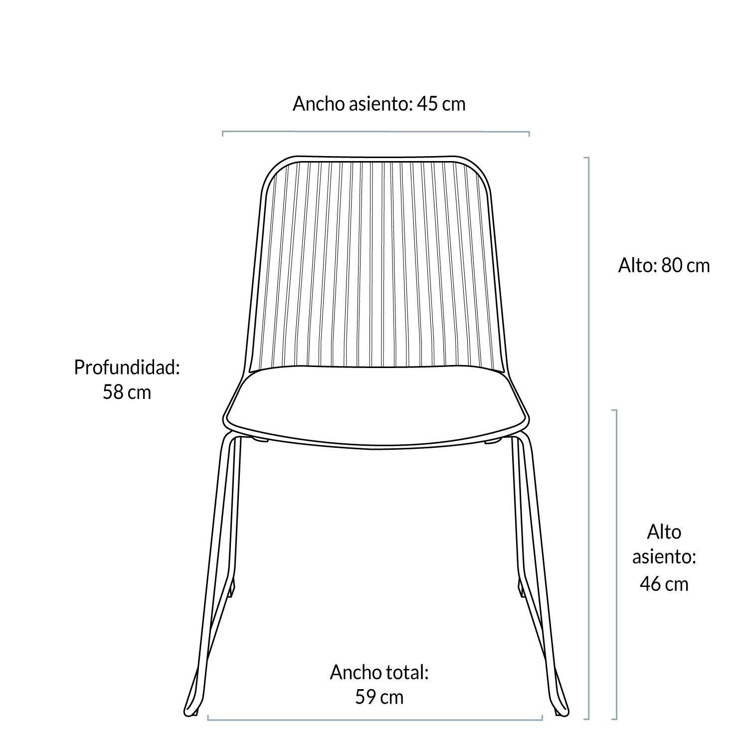 Silla Metalica Isa Blanco-3