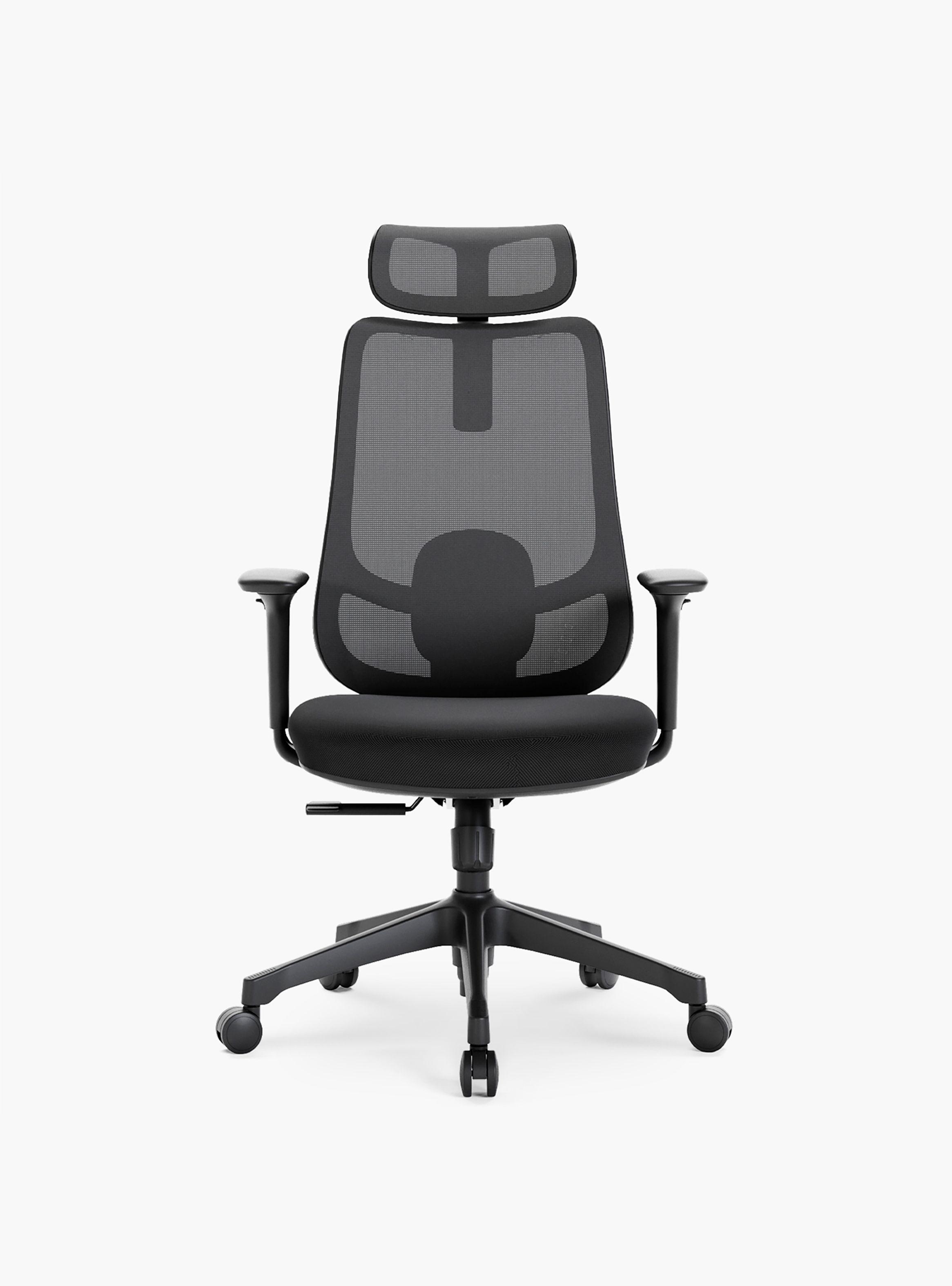 Silla Oficina Bolt Negro con cabecero-0