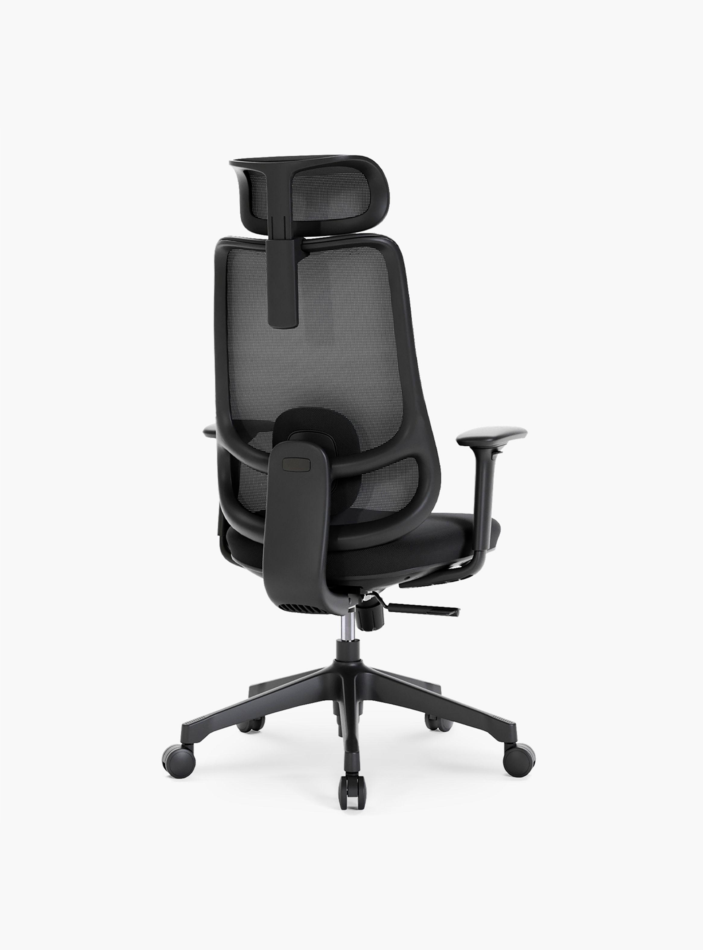 Silla Oficina Bolt Negro con cabecero-2