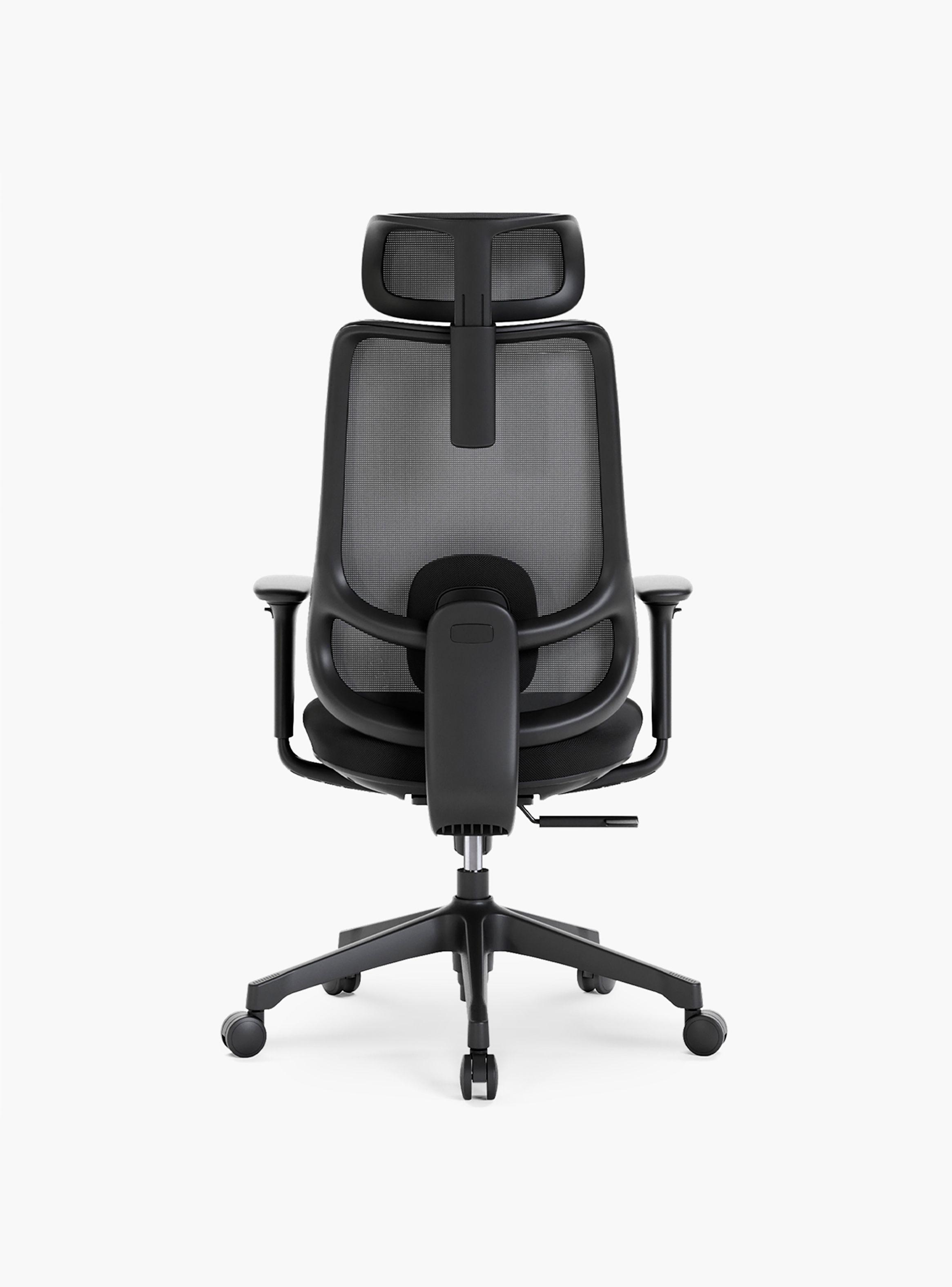 Silla Oficina Bolt Negro con cabecero-3