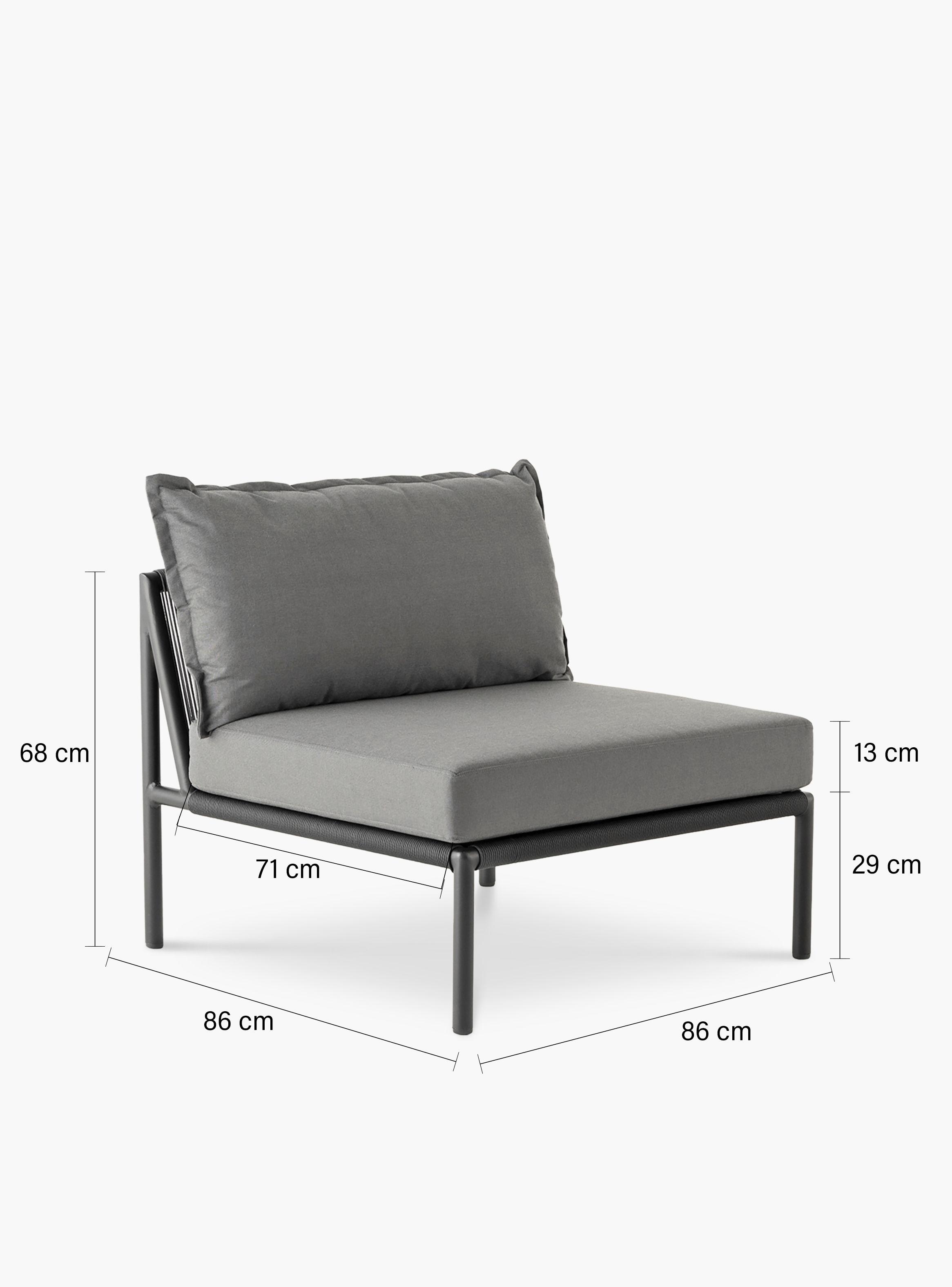 Sofá 1C Palermo Gris Oscuro-5