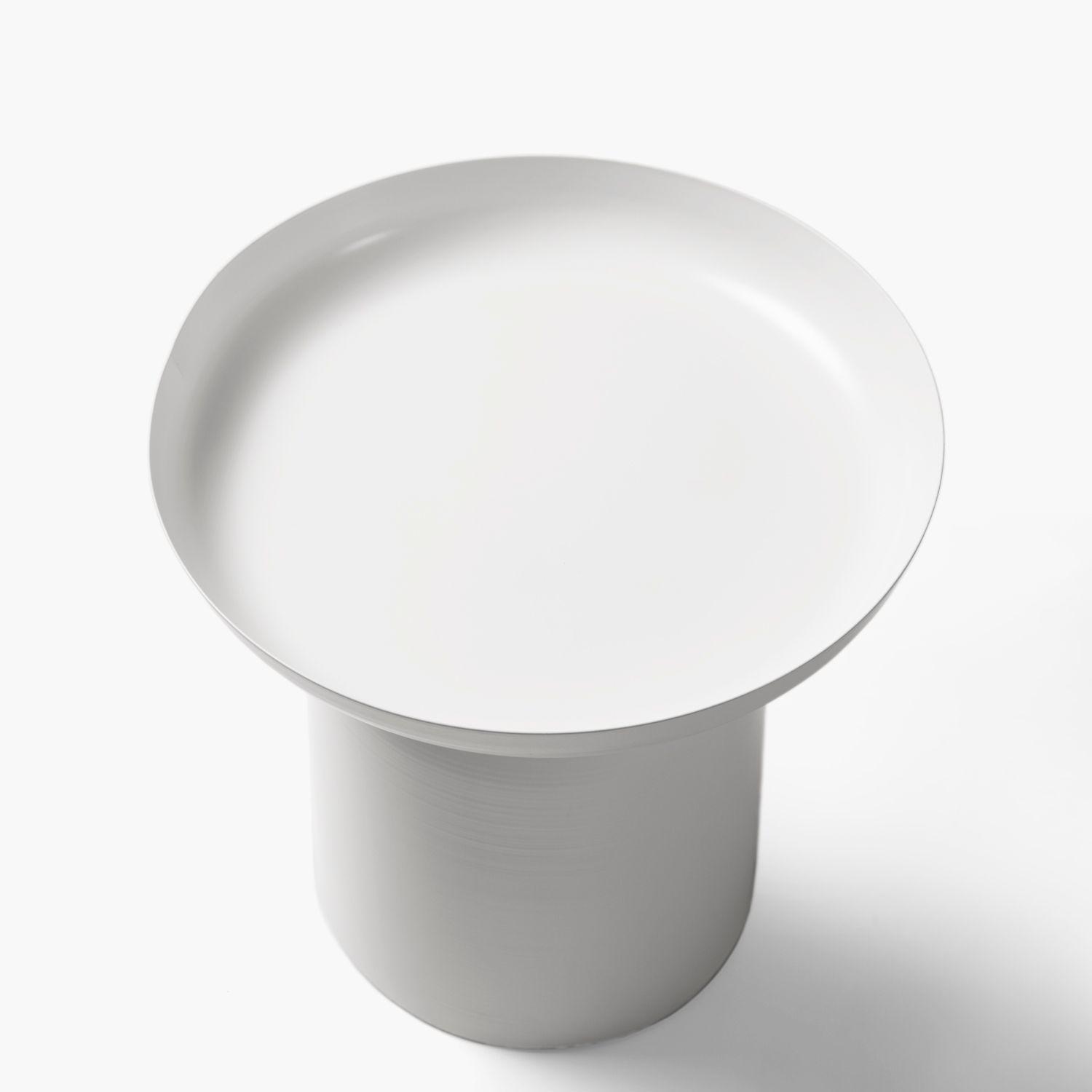Mesa Lateral Metálica Otelo Blanco-4