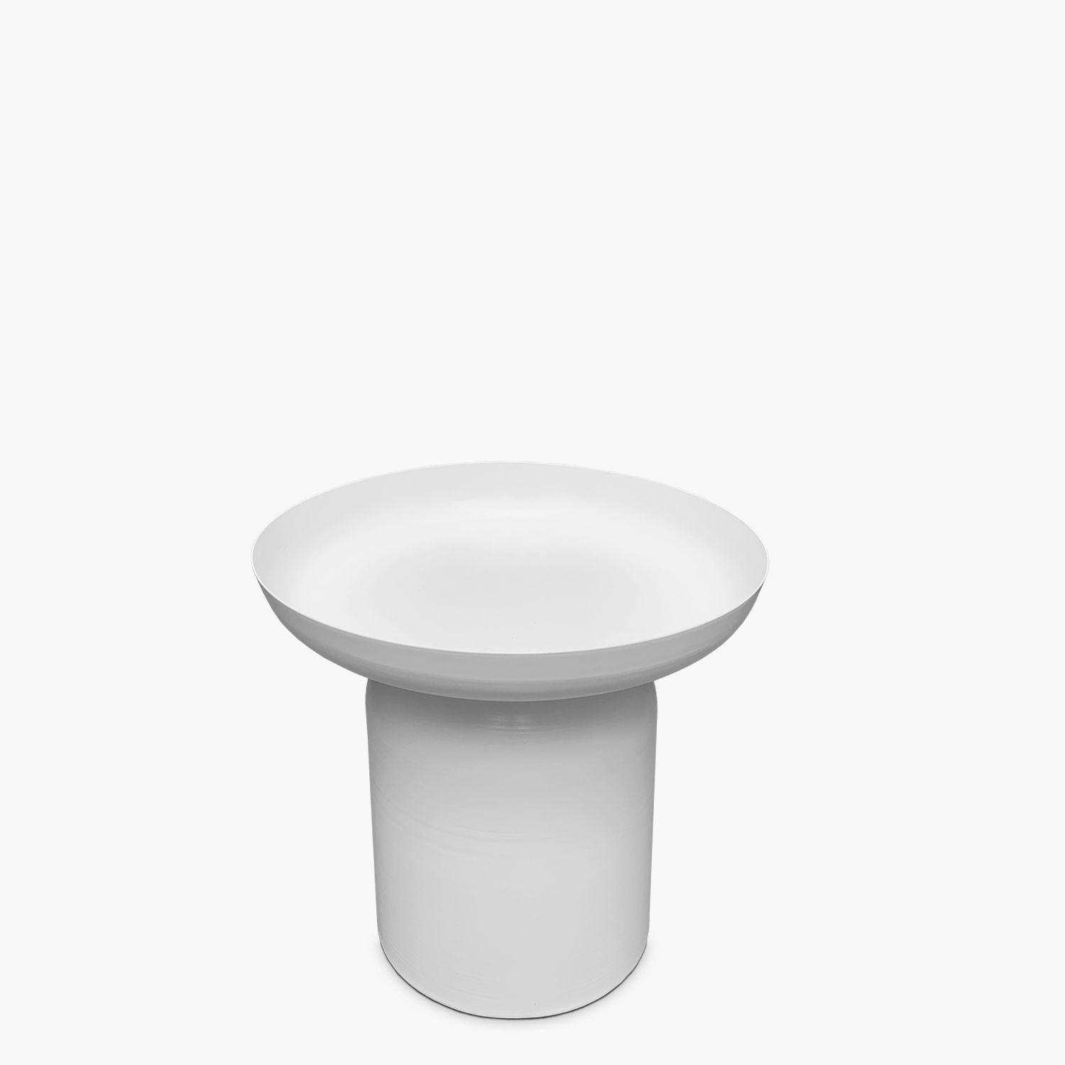 Mesa Lateral Metálica Otelo Blanco-8