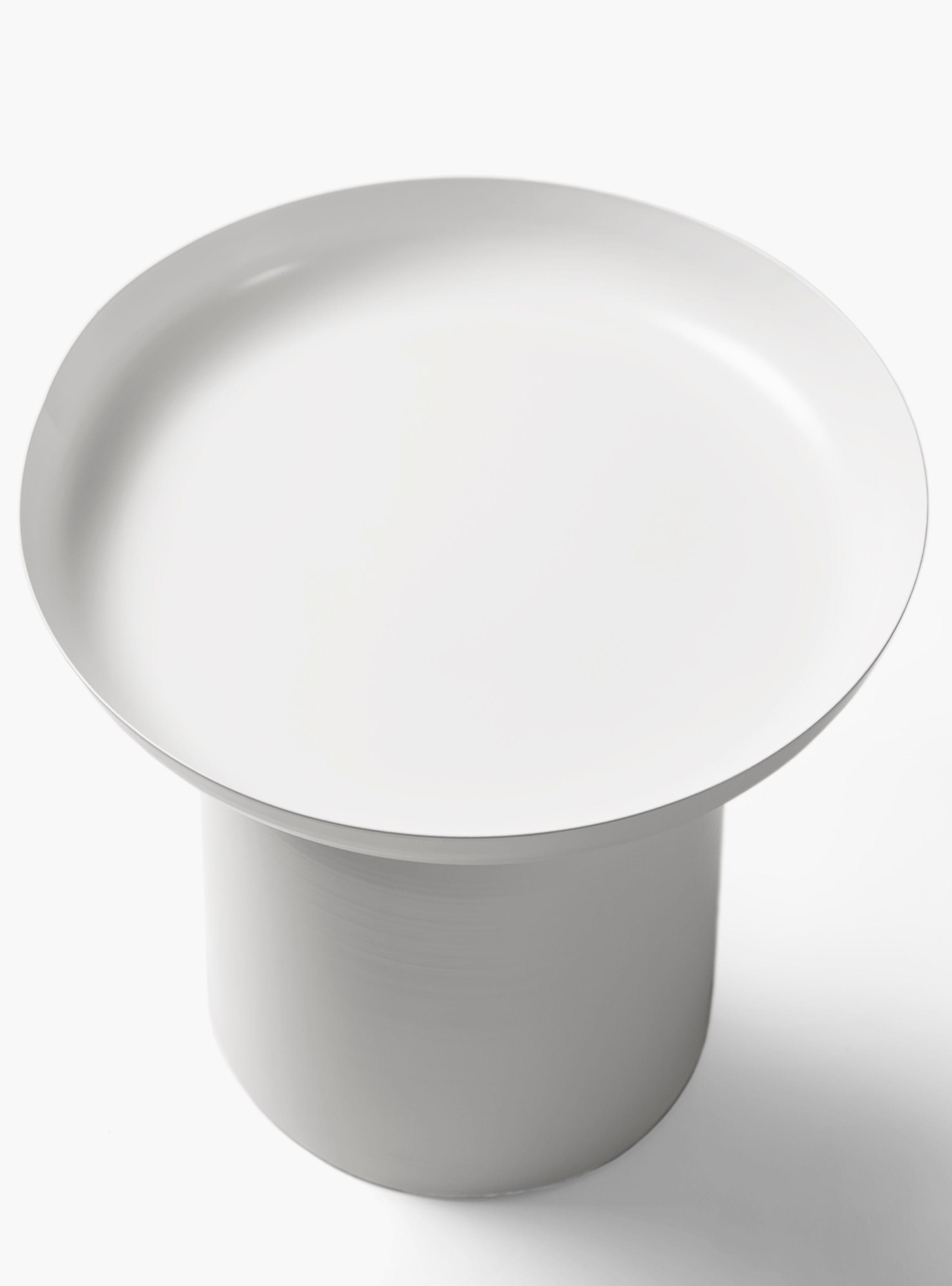 Mesa Lateral Metálica Otelo Blanco-4