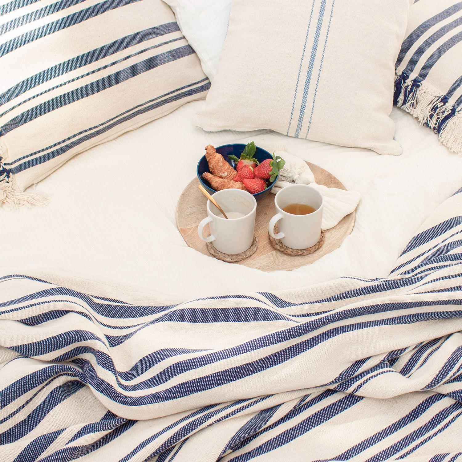 Cubrecama Juarez 1 1/2 Plazas Azul-4