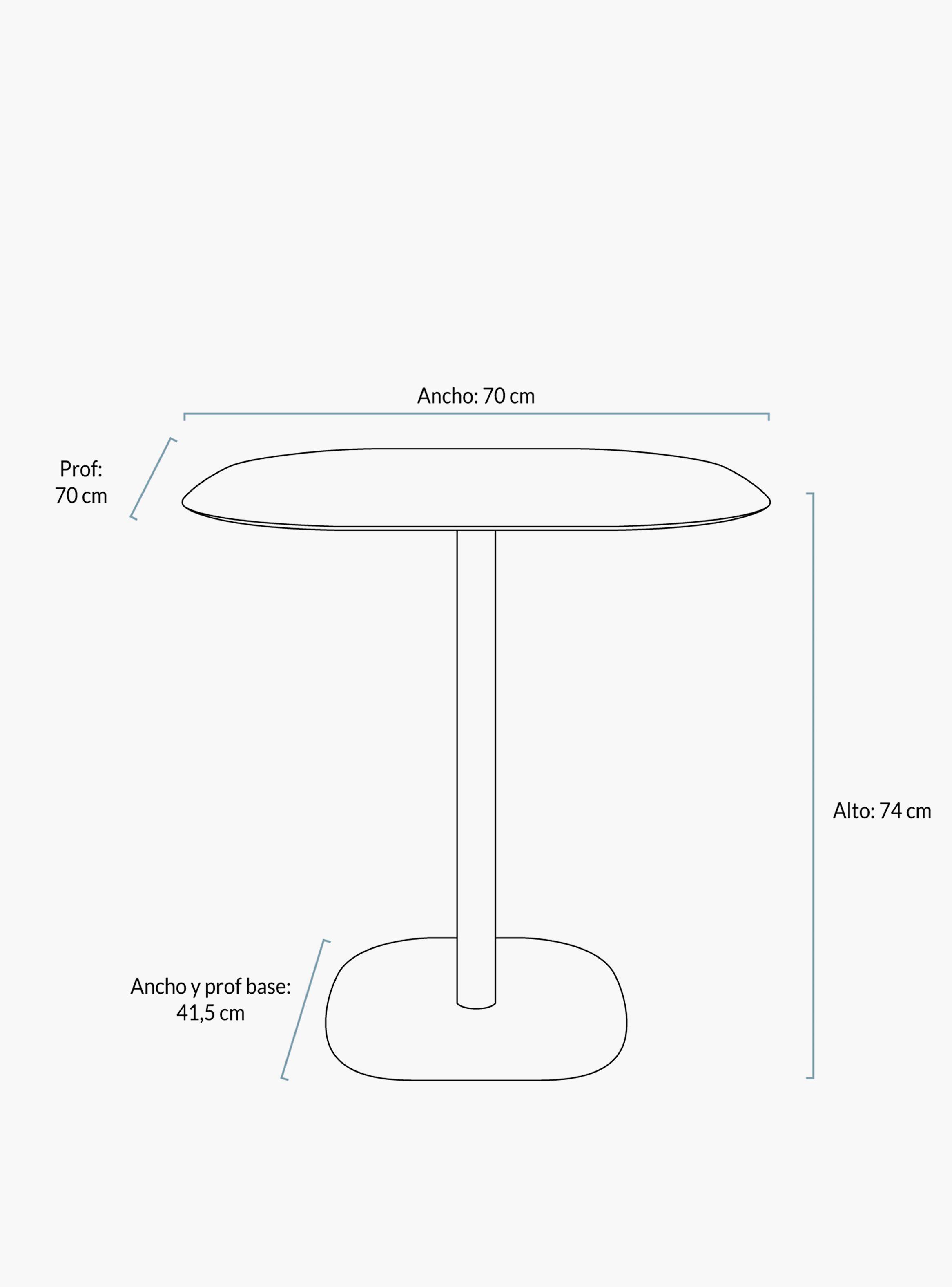 Mesa Cuadrada Steel Blanco-3