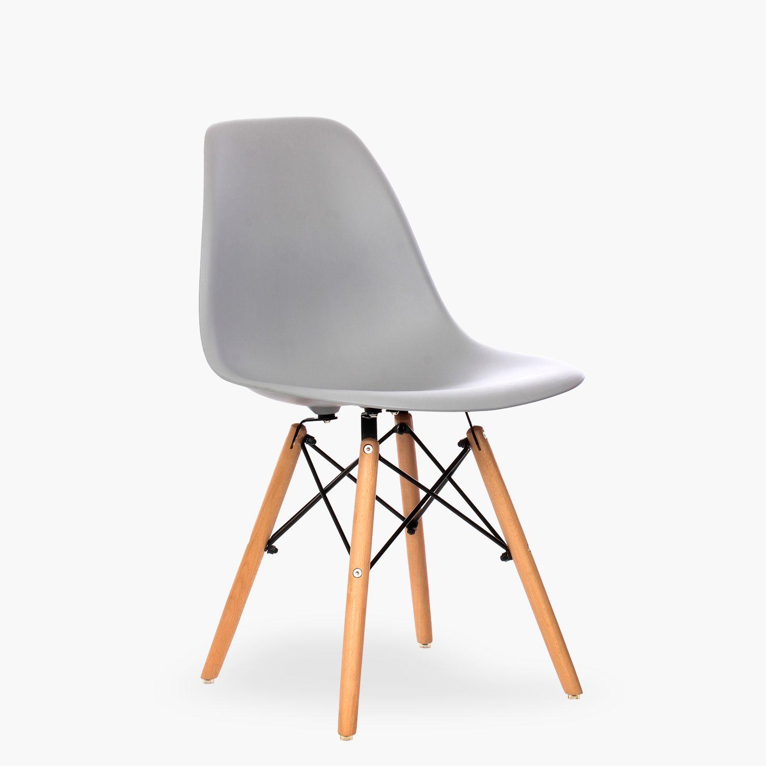 Silla DSW Réplica Eames Gris Claro-2